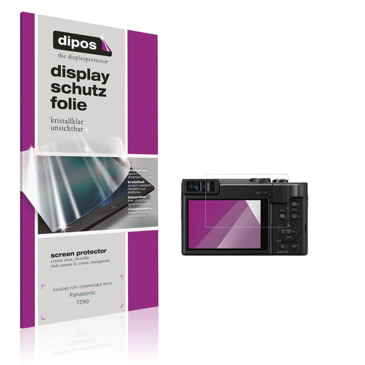 4x Schutzfolie klar für Panasonic TZ90 Display-Sch (1)