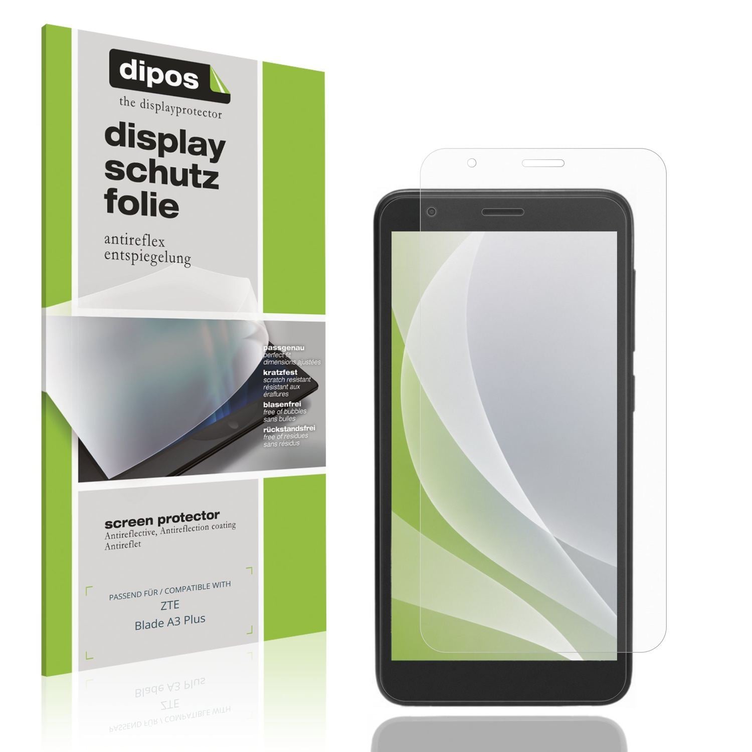 4x Schutzfolie matt für ZTE Blade A3 Plus Display- (1)