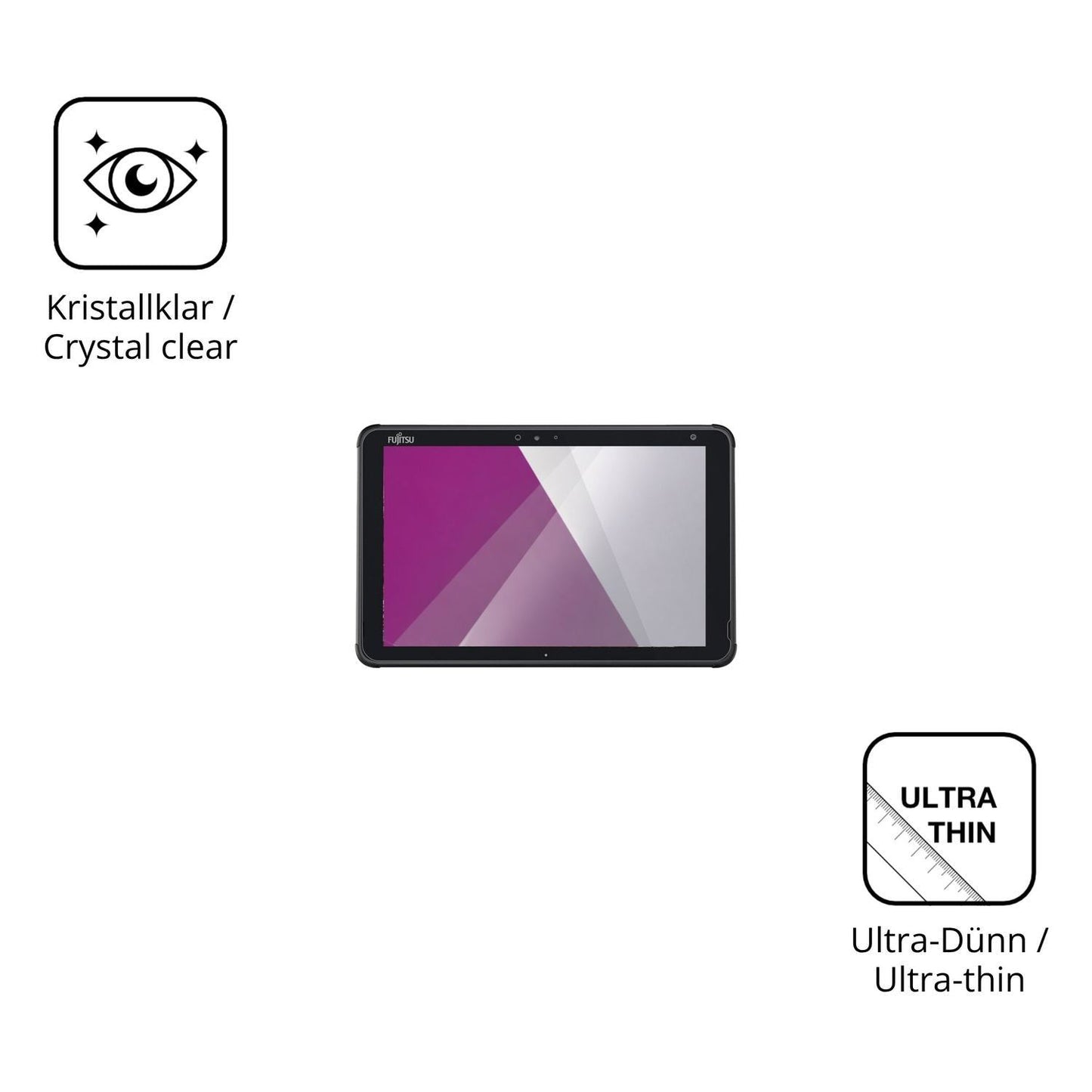 2x Schutzfolie klar für Fujitsu Stylistic Q5010 Di (5)