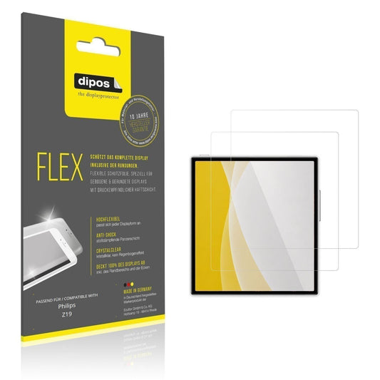 2x 3D Full Cover Schutzfolie für Philips Z19 (1)