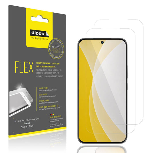 2x 3D Full Cover Schutzfolie für Tecno Camon Slim (1)