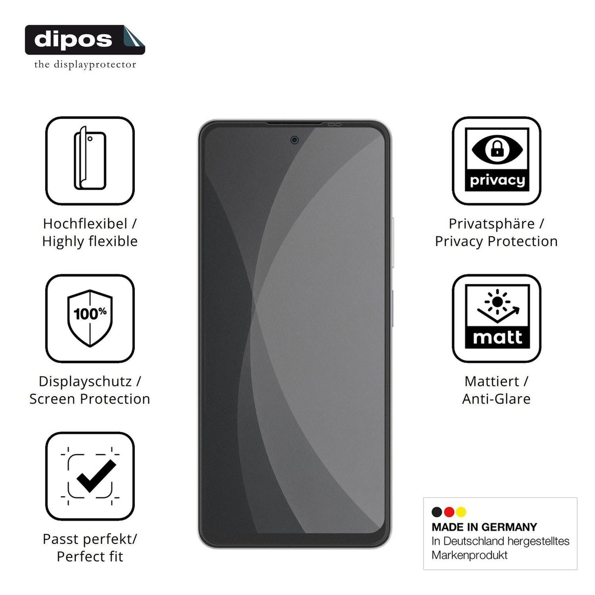 Full Cover Privacy Blickschutzfolie für INOI A75 E (5)