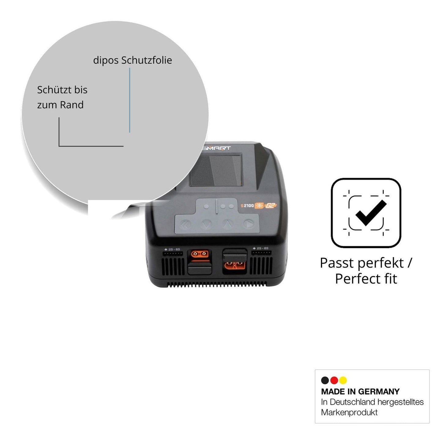 Blickschutzfolie für Spektrum Smart Charger S2200  (4)