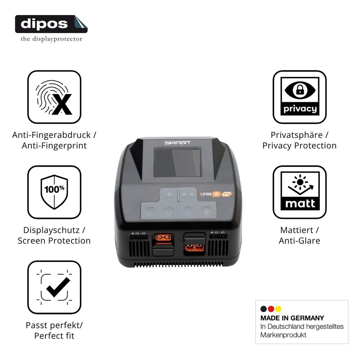 Blickschutzfolie für Spektrum Smart Charger S2200  (5)
