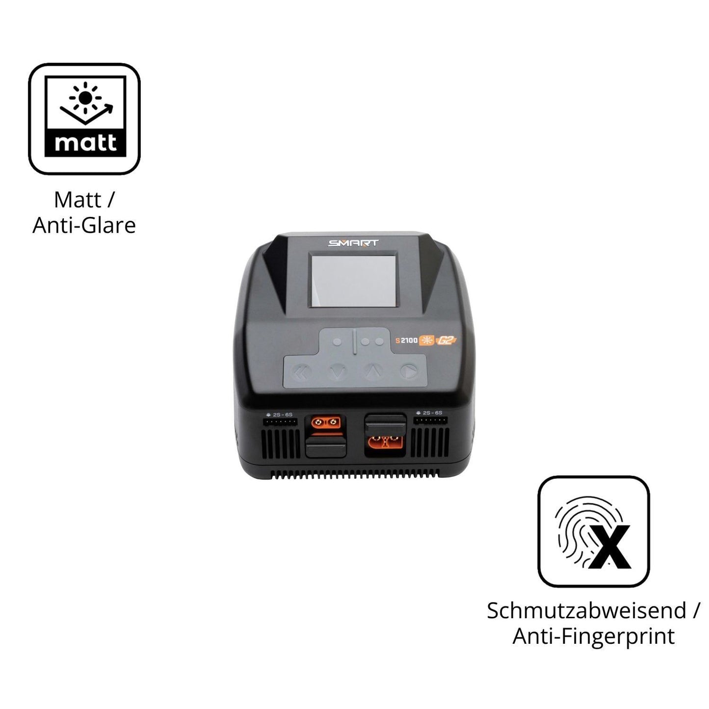 2x 9H Schutzfolie matt für Spektrum Smart Charger  (5)