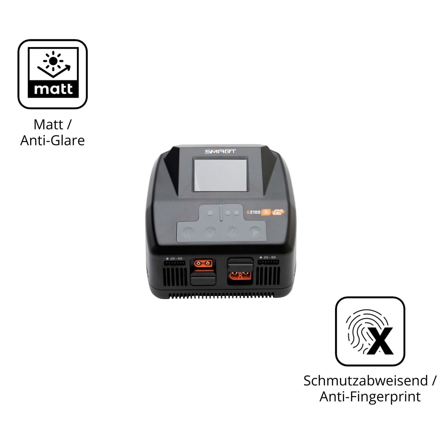 2x 9H Schutzfolie matt für Spektrum Smart Charger  (5)