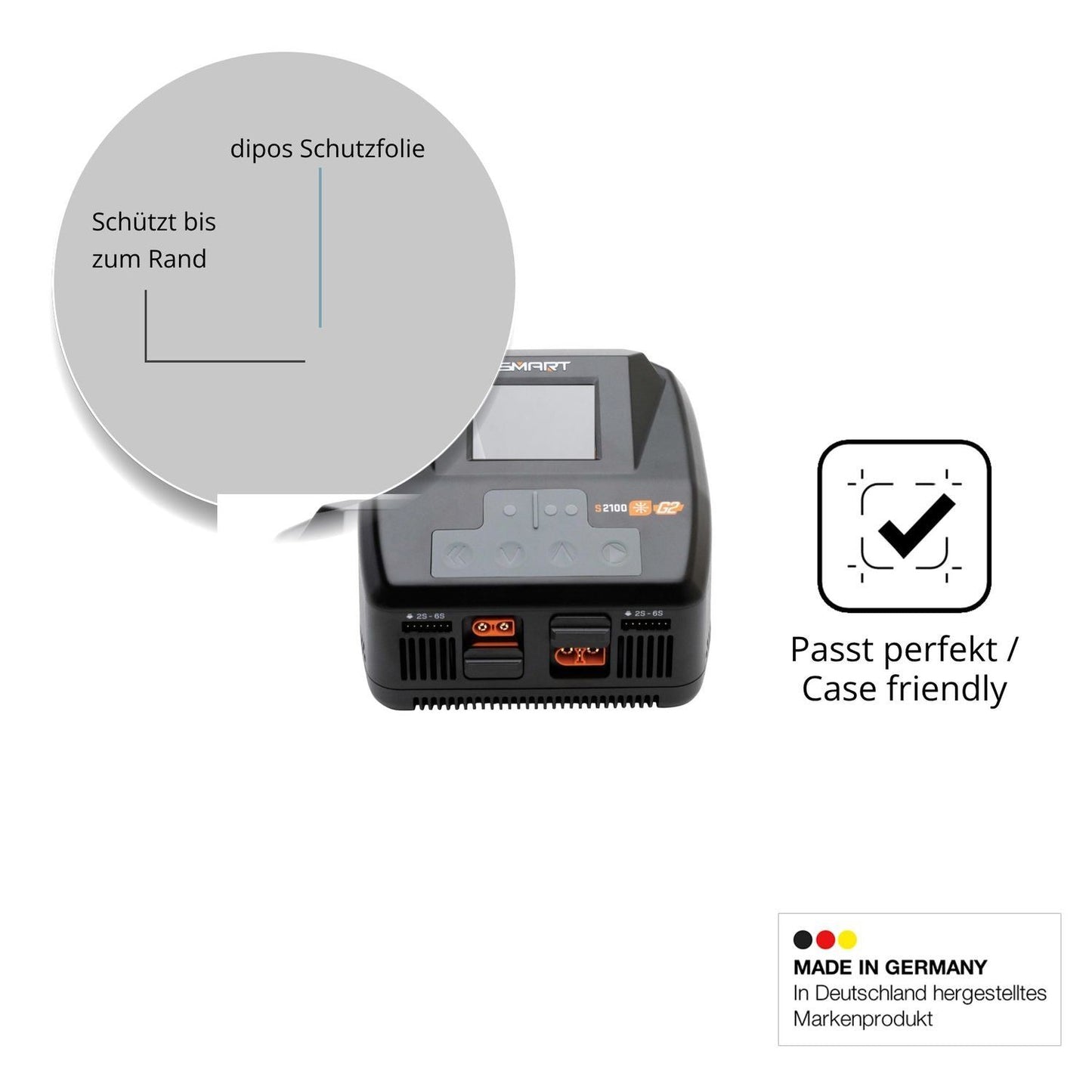 2x 9H Schutzfolie matt für Spektrum Smart Charger  (6)