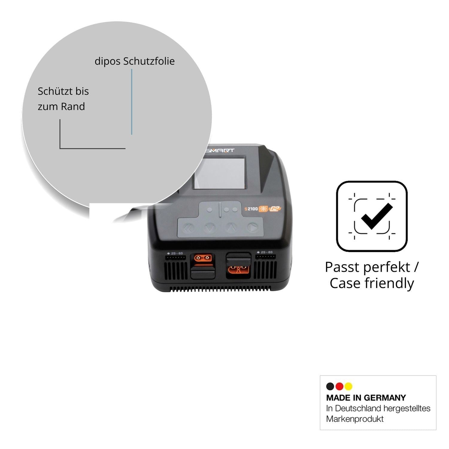 2x 9H Schutzfolie matt für Spektrum Smart Charger  (6)