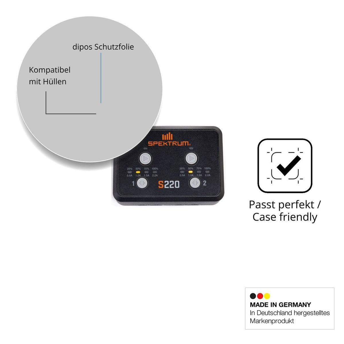 4x Schutzfolie klar für Spektrum Balance Charger S (6)