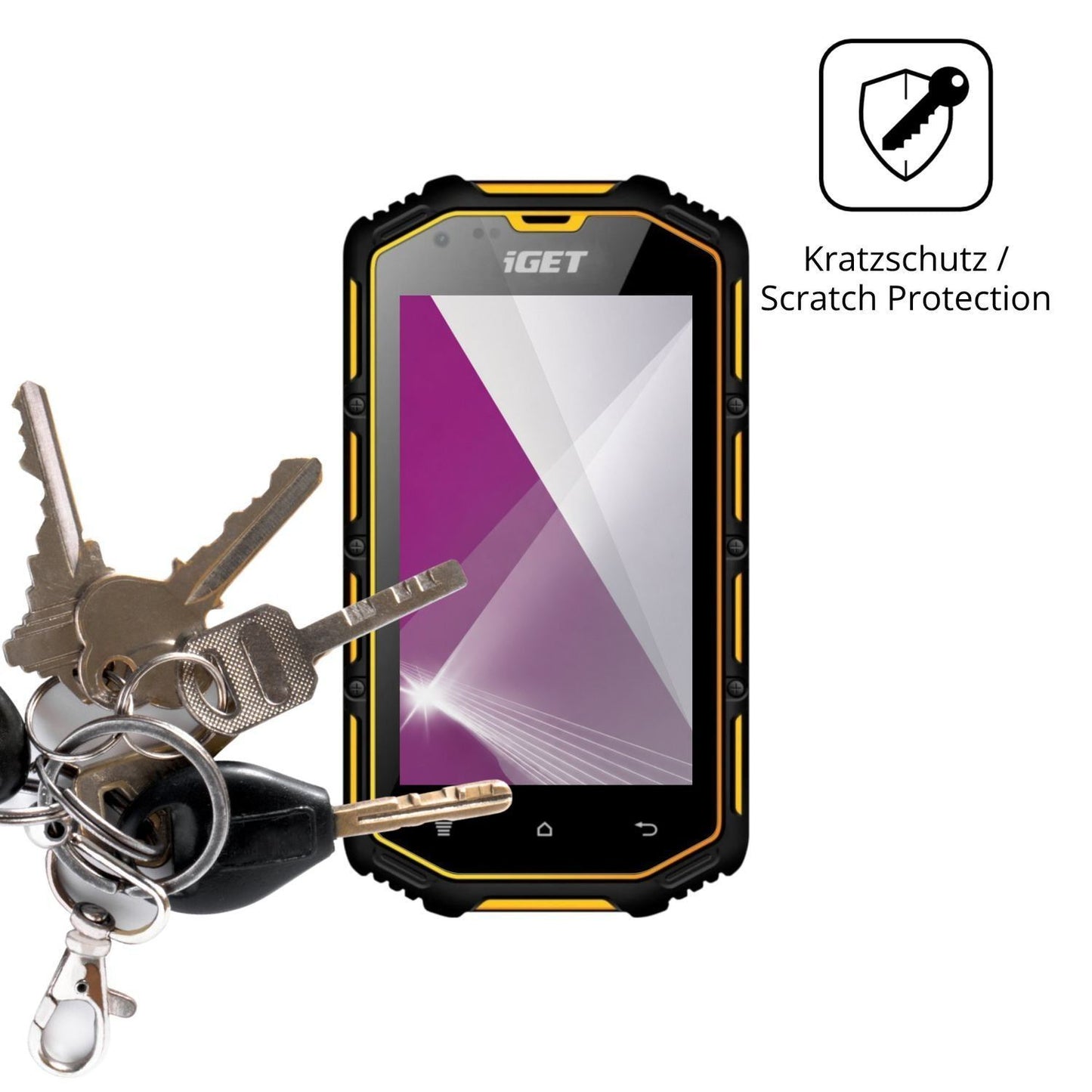 4x Schutzfolie klar für iGET Armor T40 Display-Sch (4)