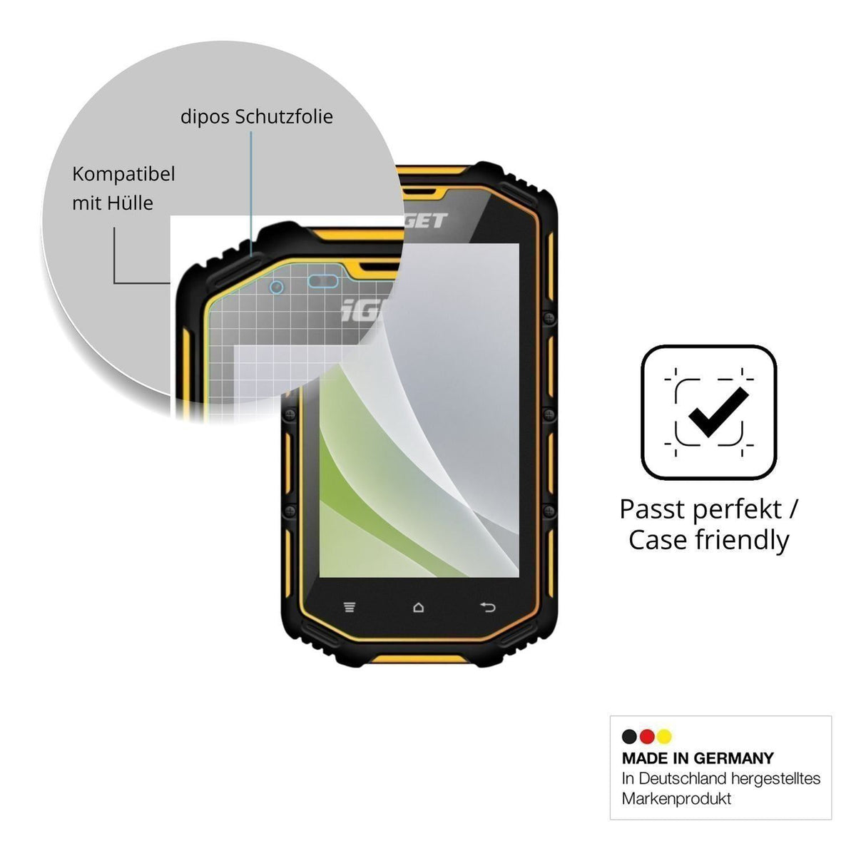 4x Schutzfolie matt für iGET Armor T40 Display-Sch (6)