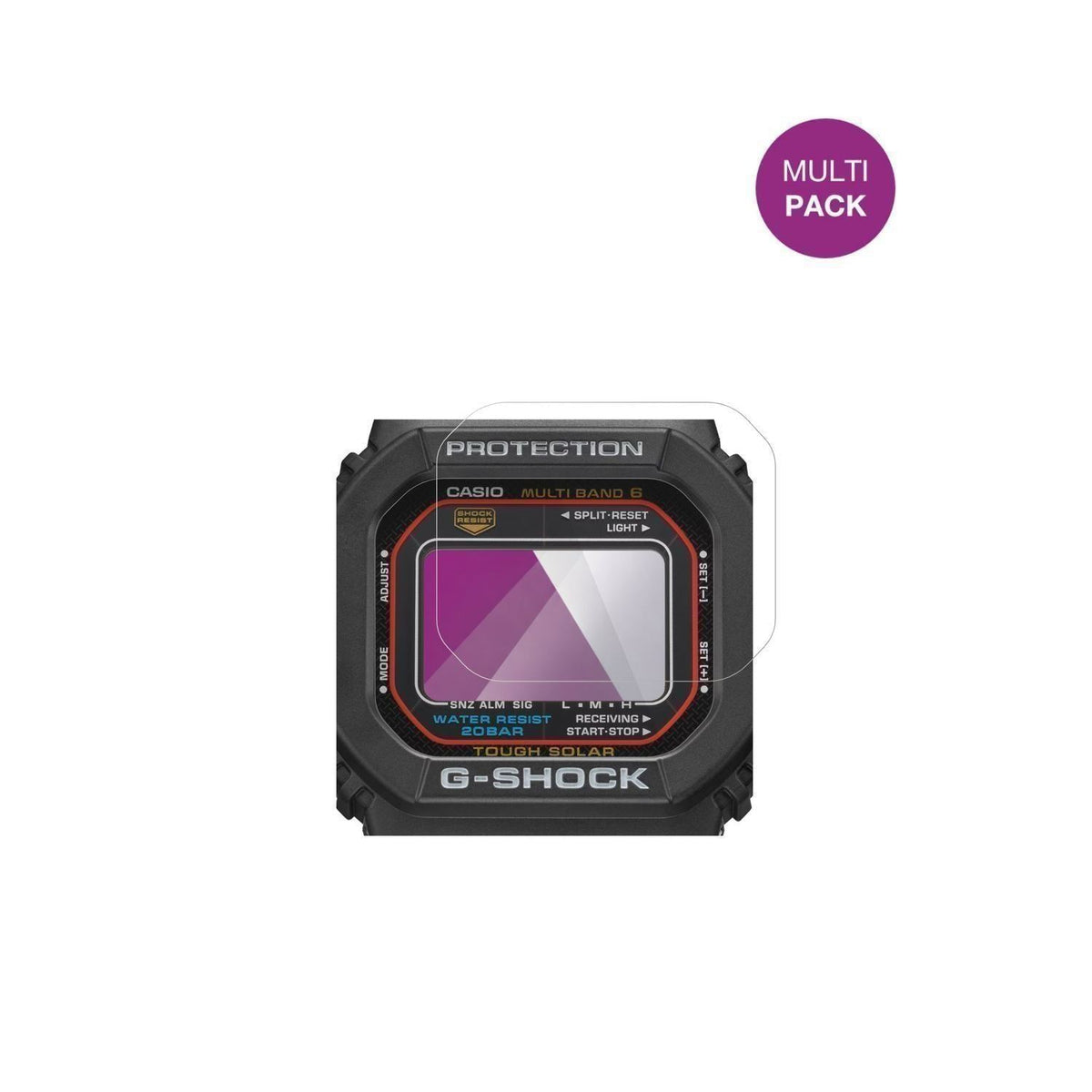 6x Schutzfolie klar für Casio G-Shock GW-M5610U-1C (2)