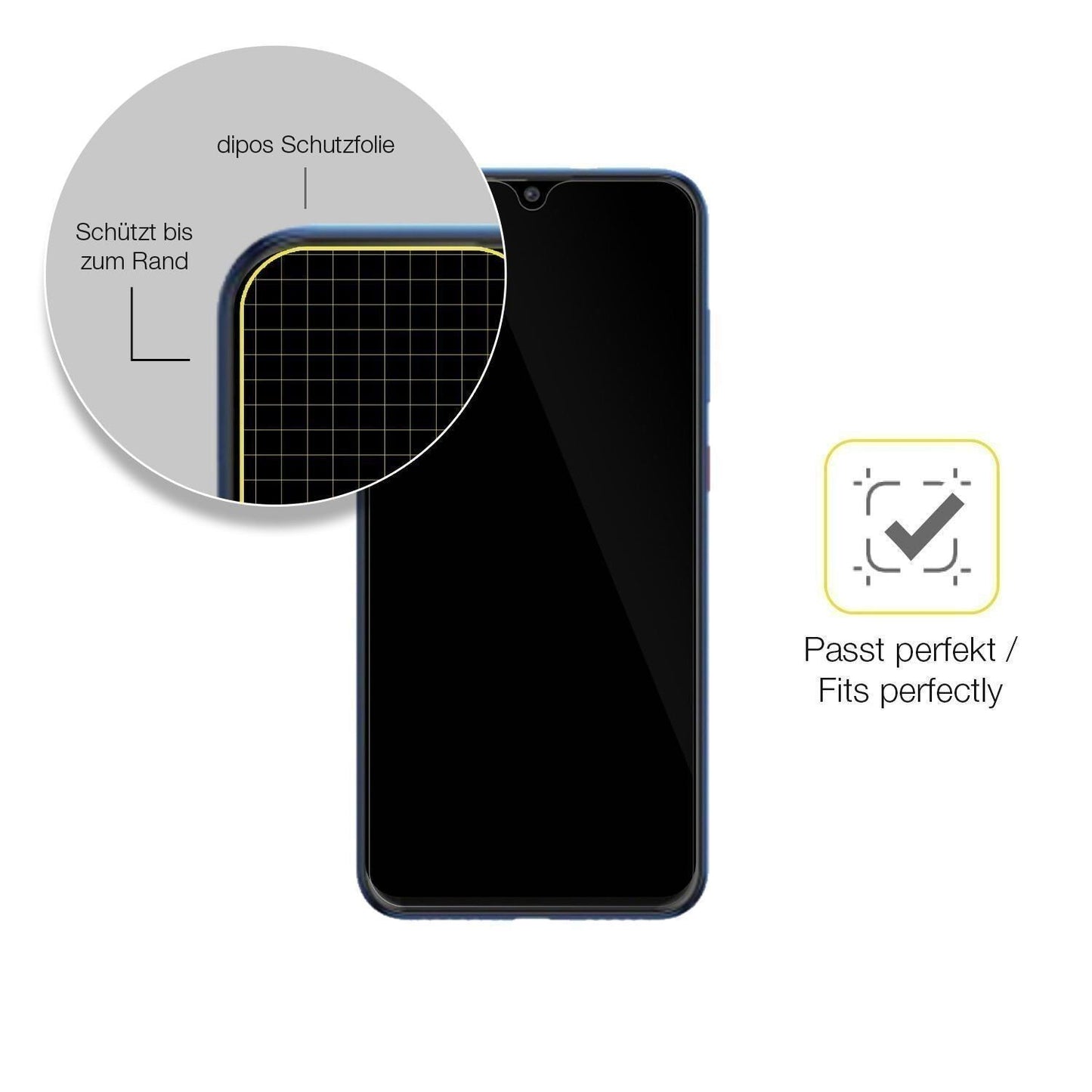 2x 3D Full Cover Schutzfolie für Walton Primo RX7 (6)