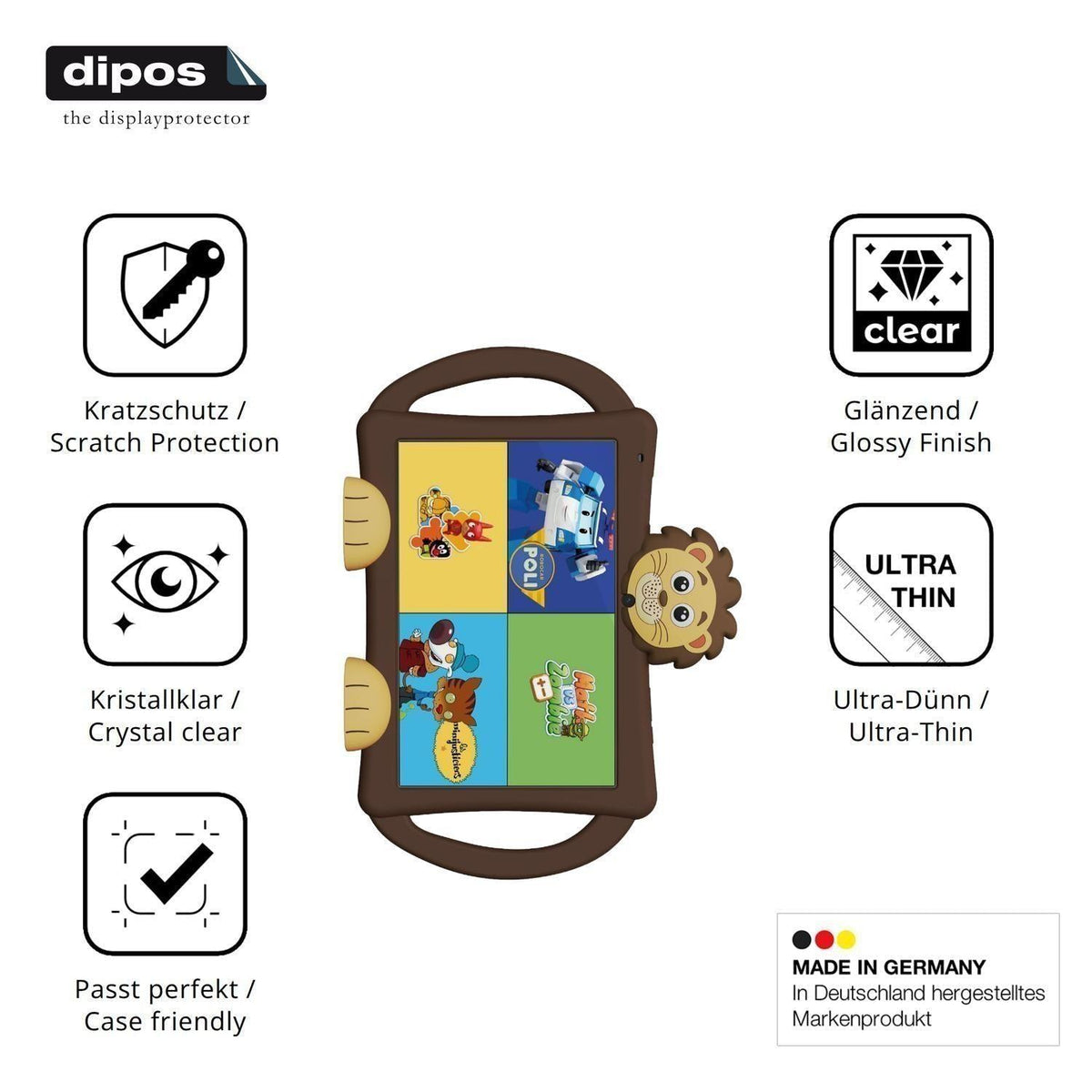 2x Schutzfolie klar für Logicom Logikids Star Disp (1)