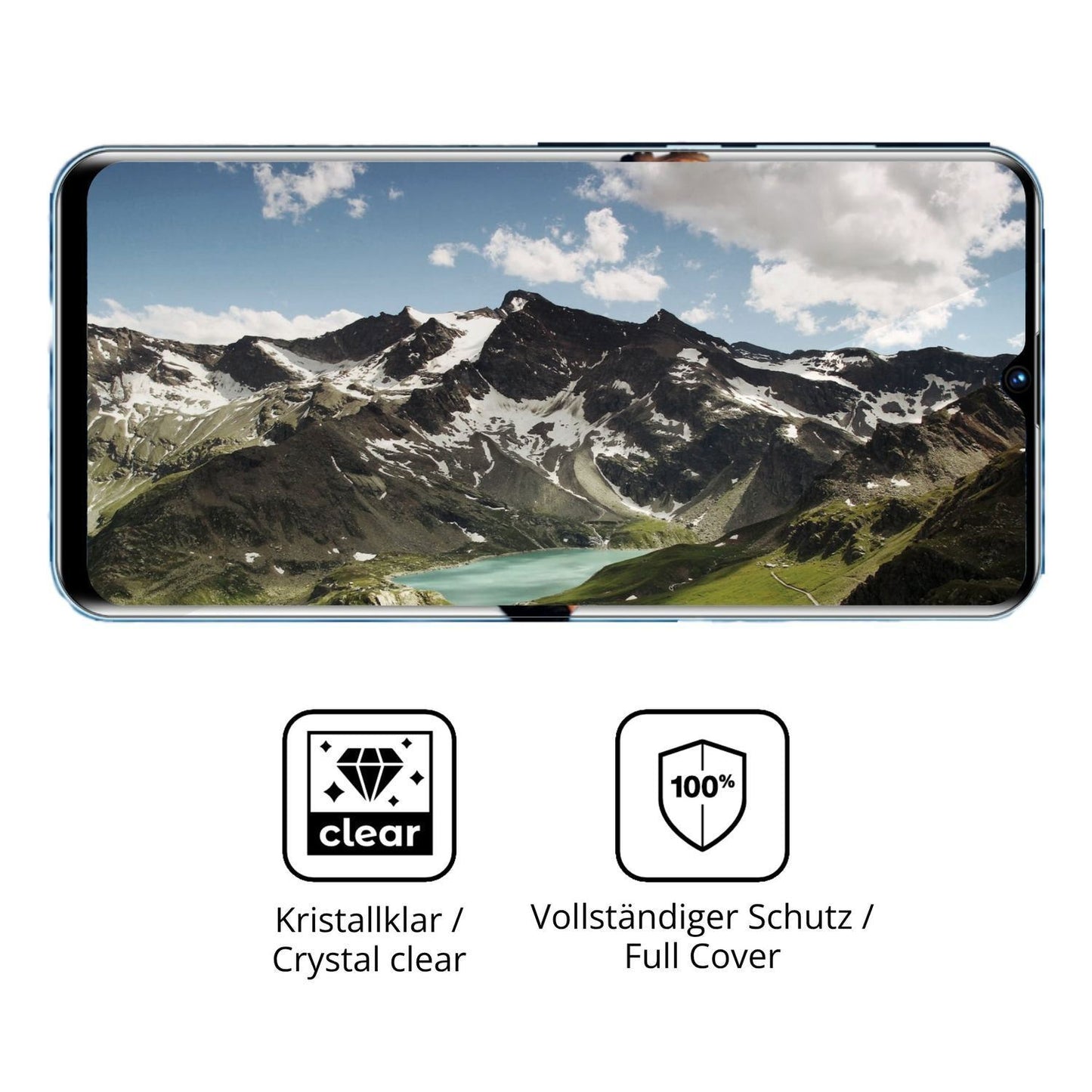 2x 3D Full Cover Schutzfolie für Fine Life Pro D20 (5)
