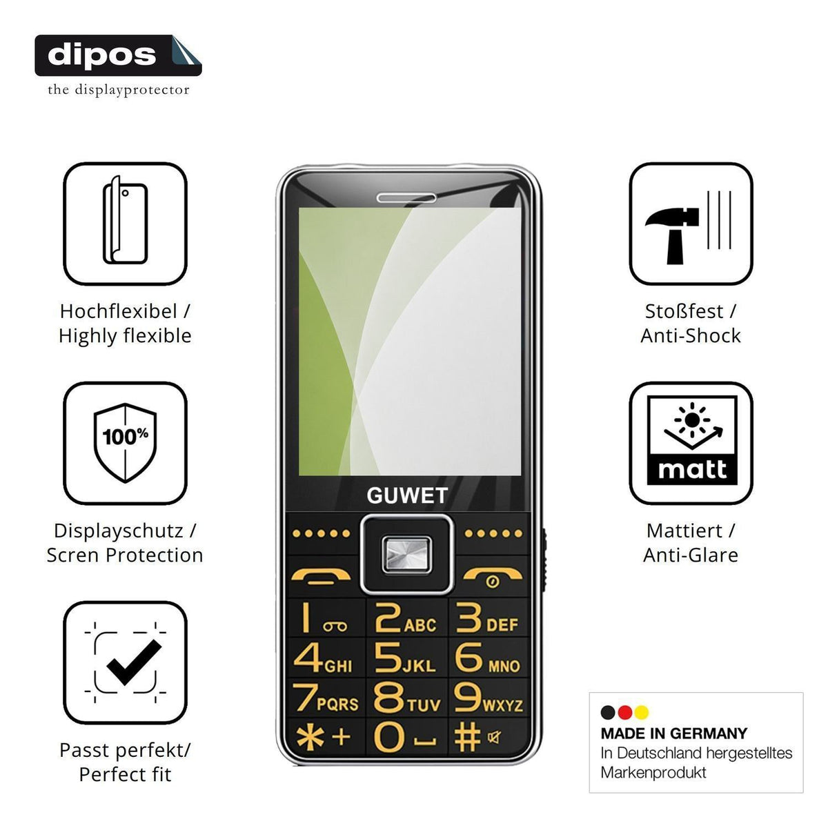 2x Full Cover Schutzfolie matt für Guwet G600 (7)
