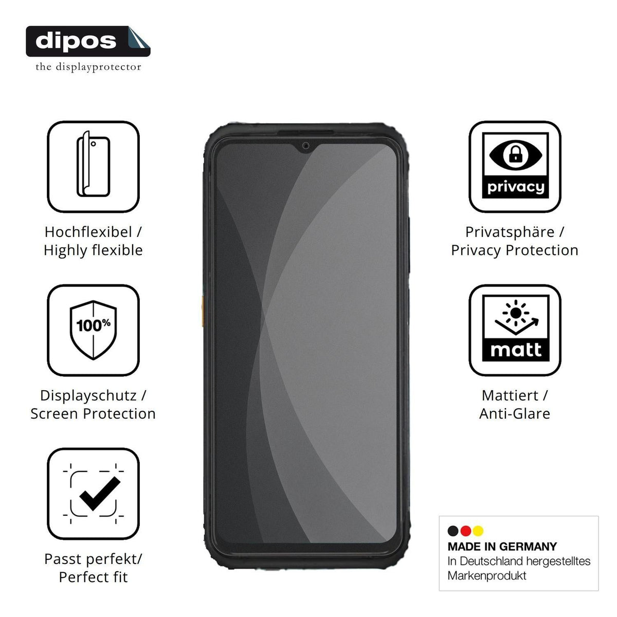Full Cover Privacy Blickschutzfolie für AGM H6 (5)