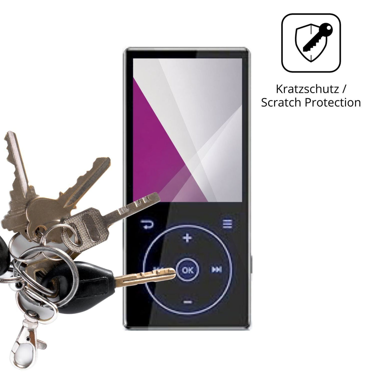 4x Schutzfolie klar für PlayerPure A3 MP3-Player D (4)