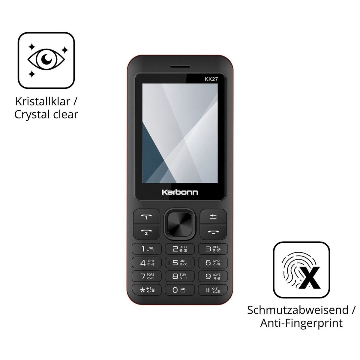 2x 9H Schutzfolie für Karbonn KX27 Panzerfolie (5)