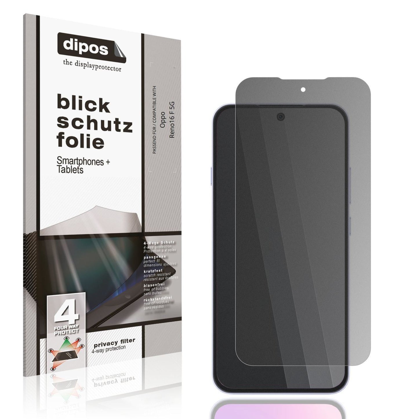 Blickschutzfolie für Oppo Reno16 F 5G matt Schutzf (1)