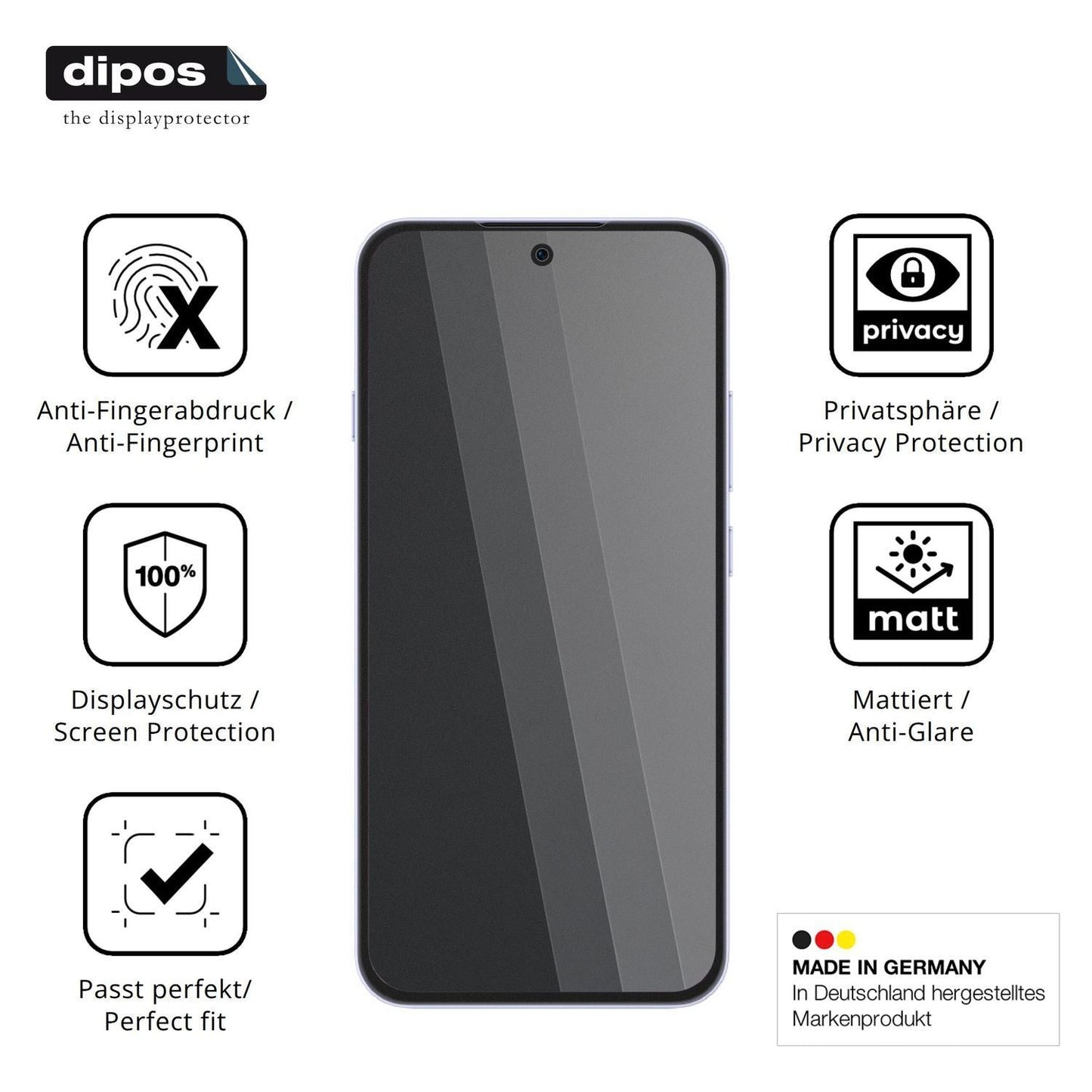 Blickschutzfolie für Oppo Reno16 F 5G matt Schutzf (5)