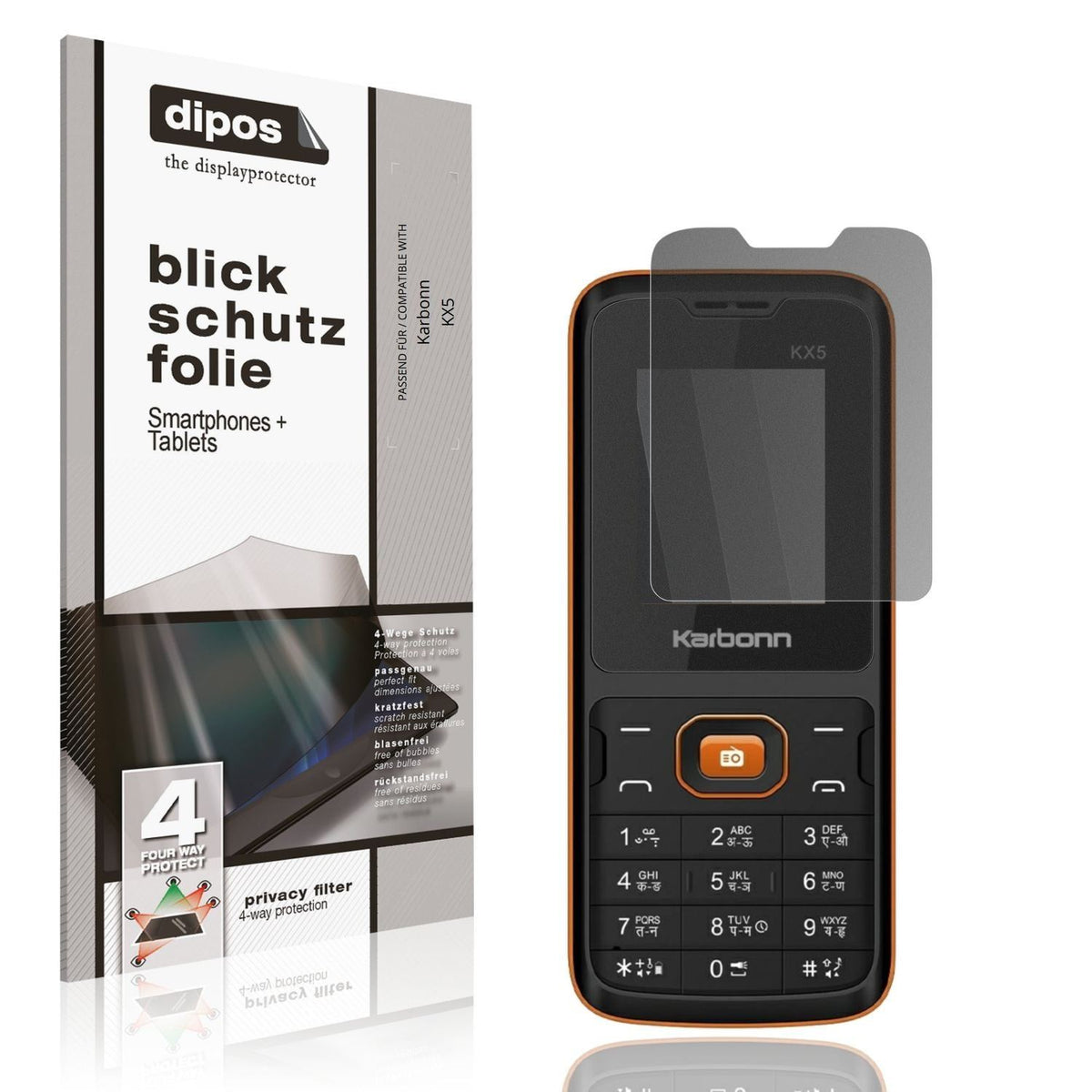 Blickschutzfolie für Karbonn KX5 matt Schutzfolie  (1)
