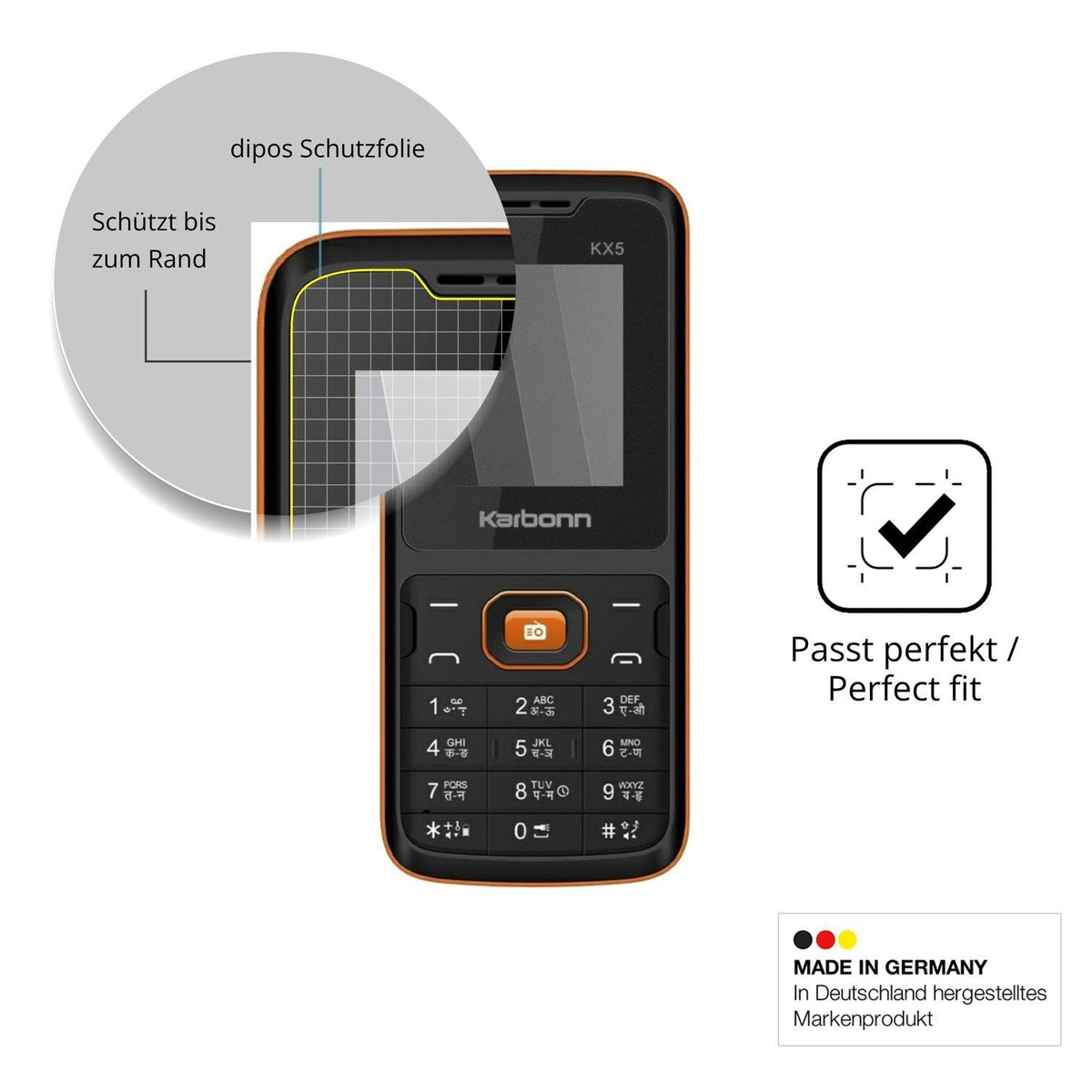Blickschutzfolie für Karbonn KX5 matt Schutzfolie  (4)