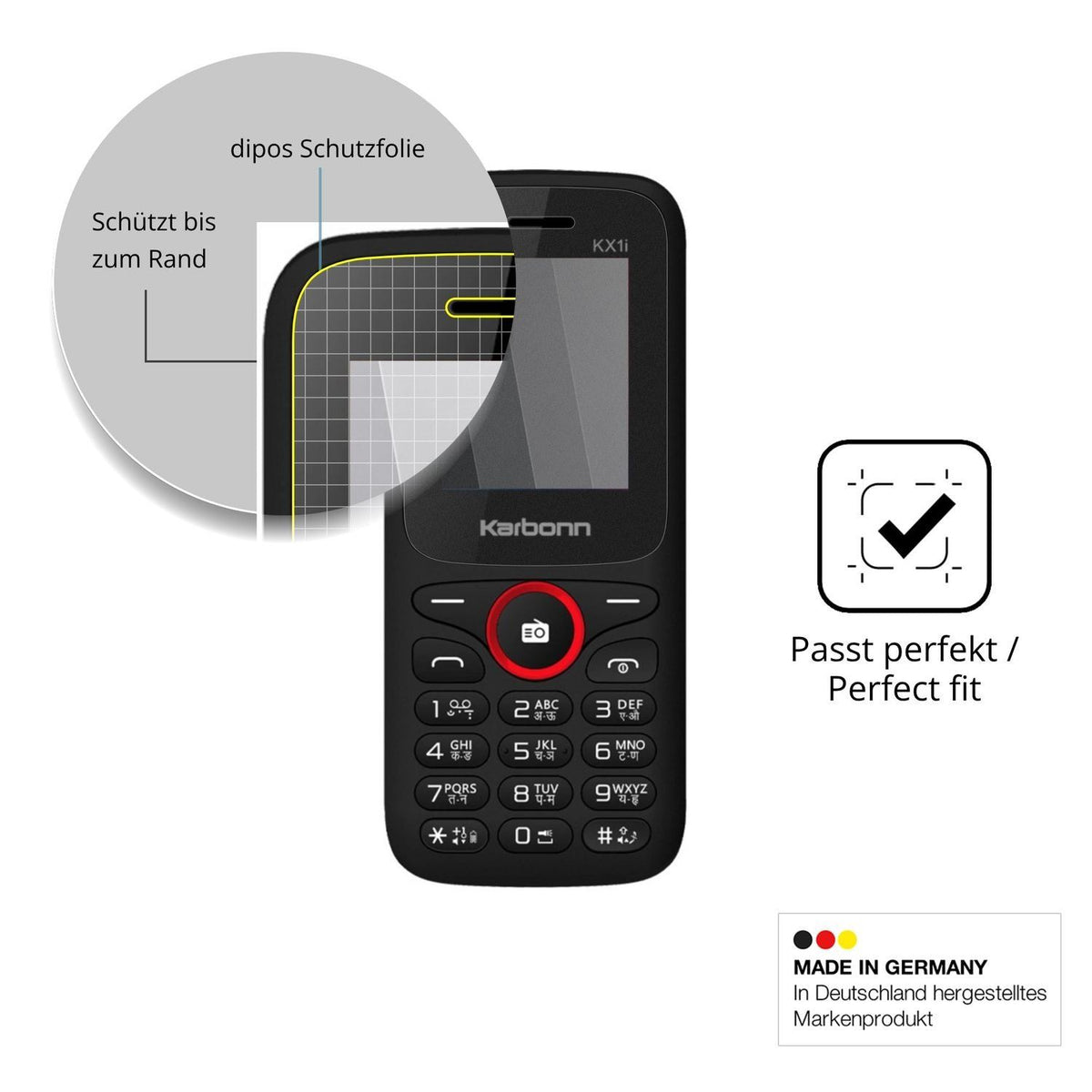 Blickschutzfolie für Karbonn KX1i matt Schutzfolie (4)