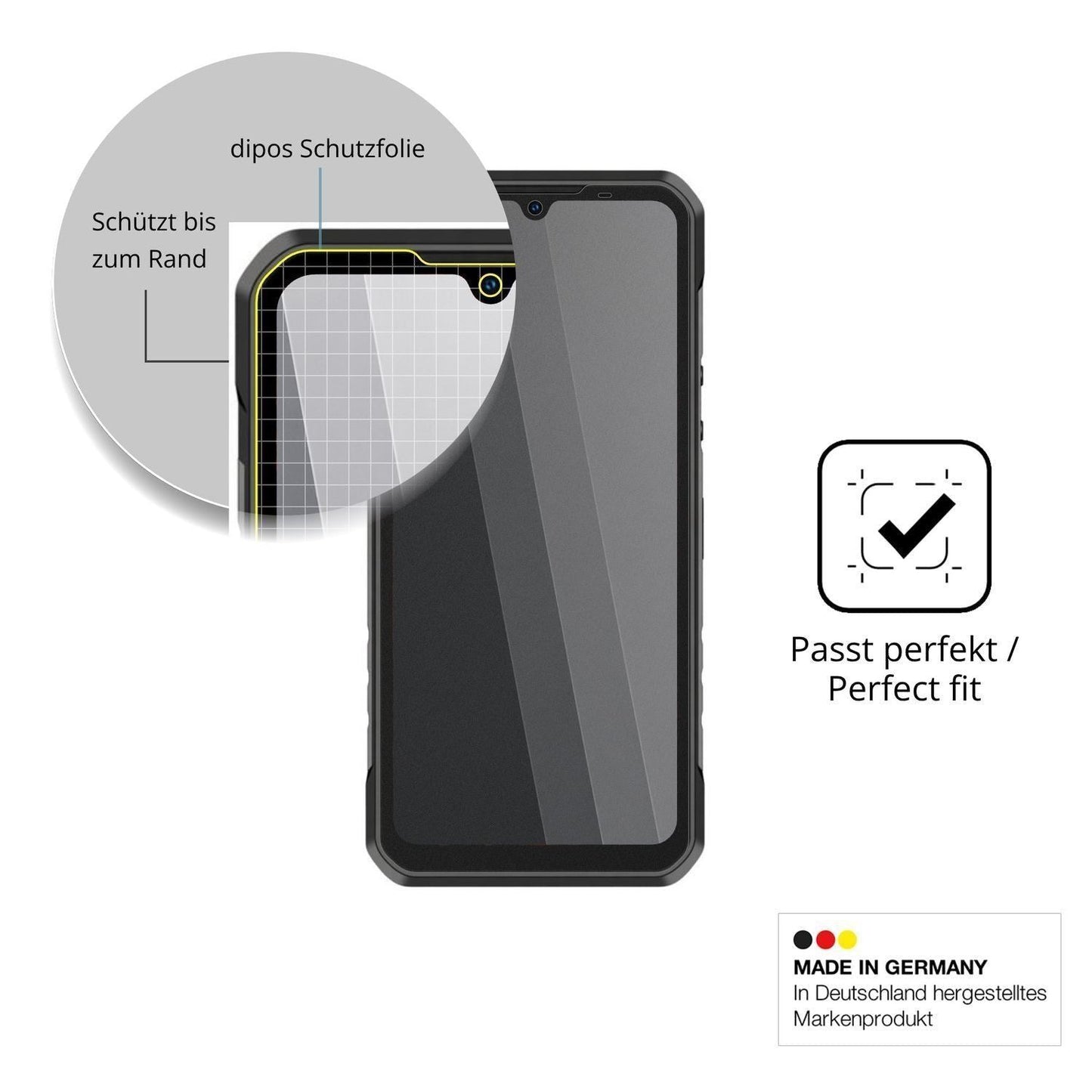 Blickschutzfolie für Oukitel WP68 Air 5G matt Schu (4)