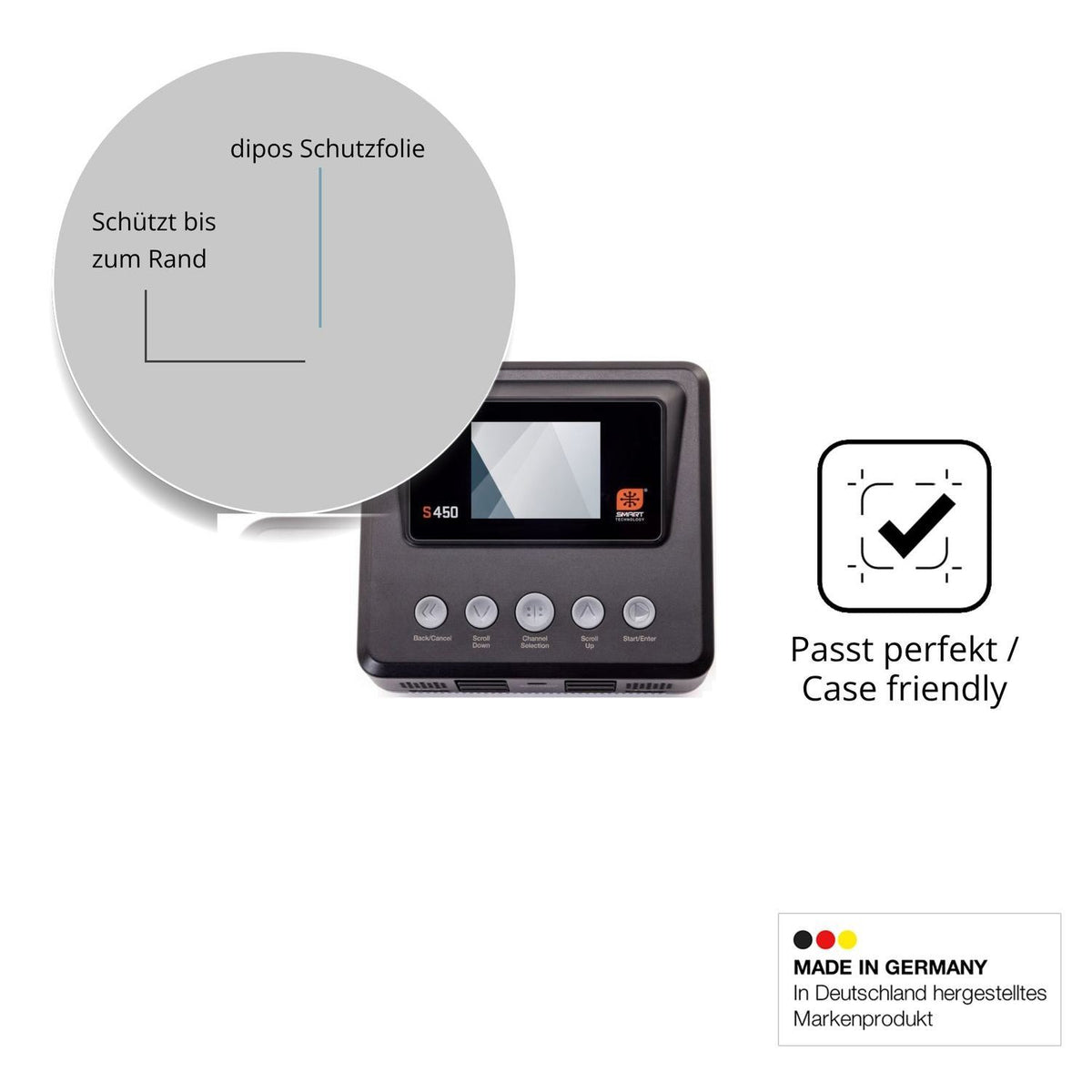 2x 9H Schutzfolie für Spektrum Smart Charger S450  (6)