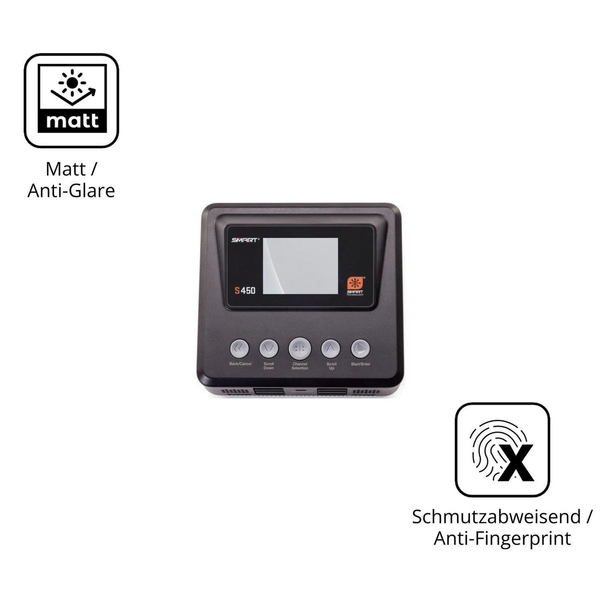 2x 9H Schutzfolie matt für Spektrum Smart Charger  (5)