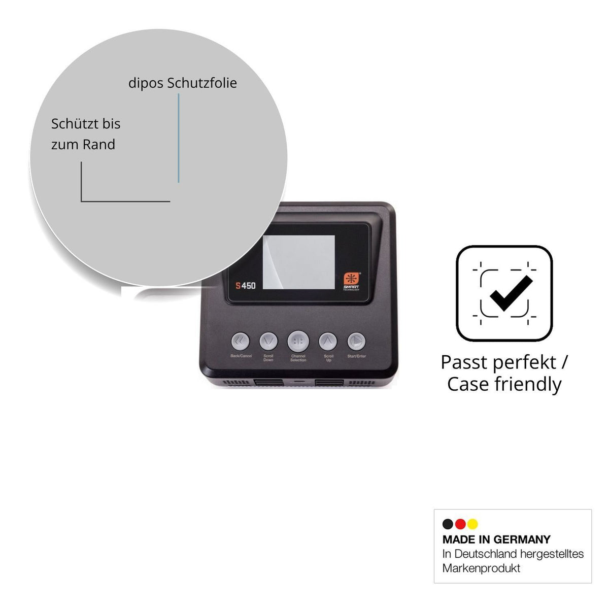 2x 9H Schutzfolie matt für Spektrum Smart Charger  (6)
