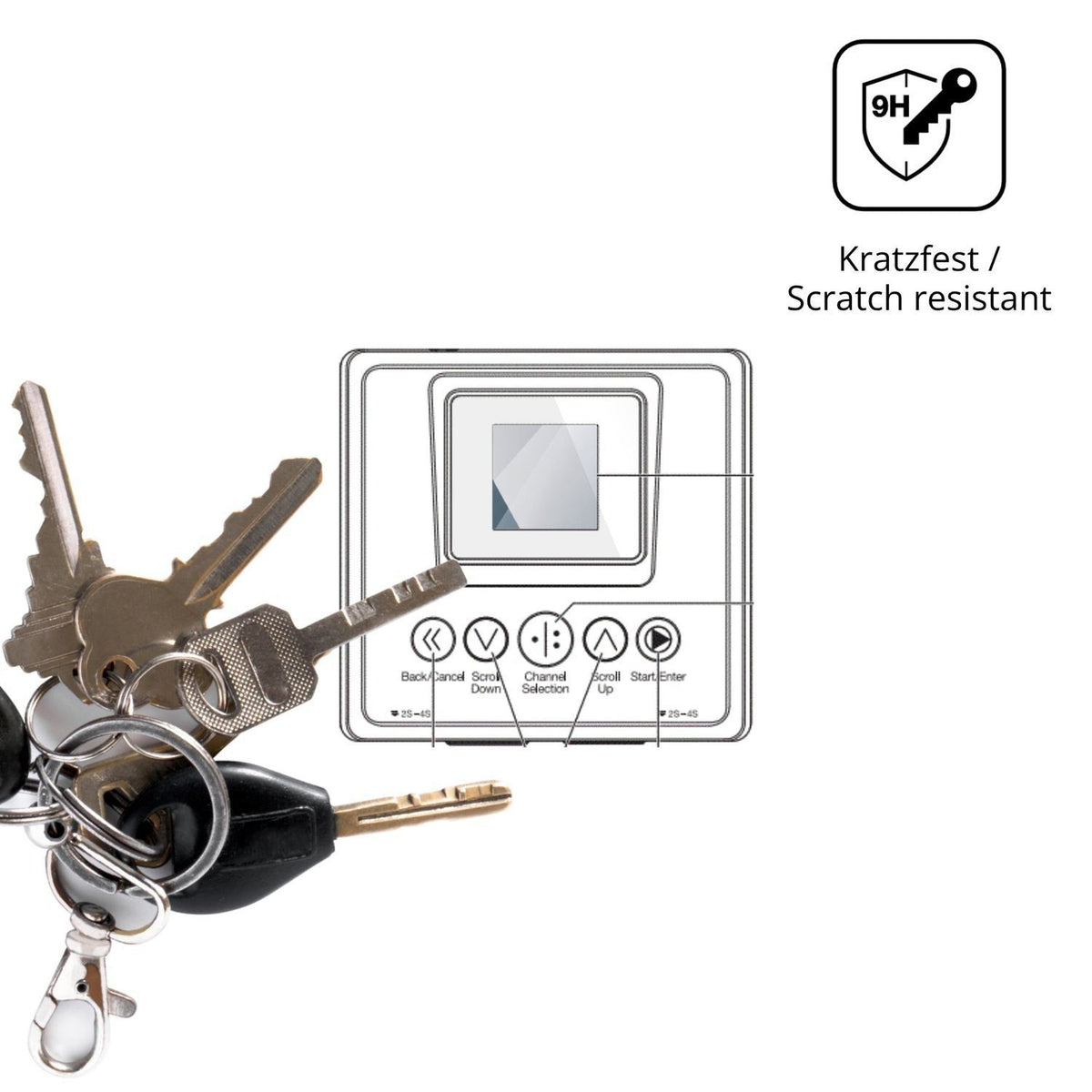 2x 9H Schutzfolie für Spektrum Smart Charger S250  (3)