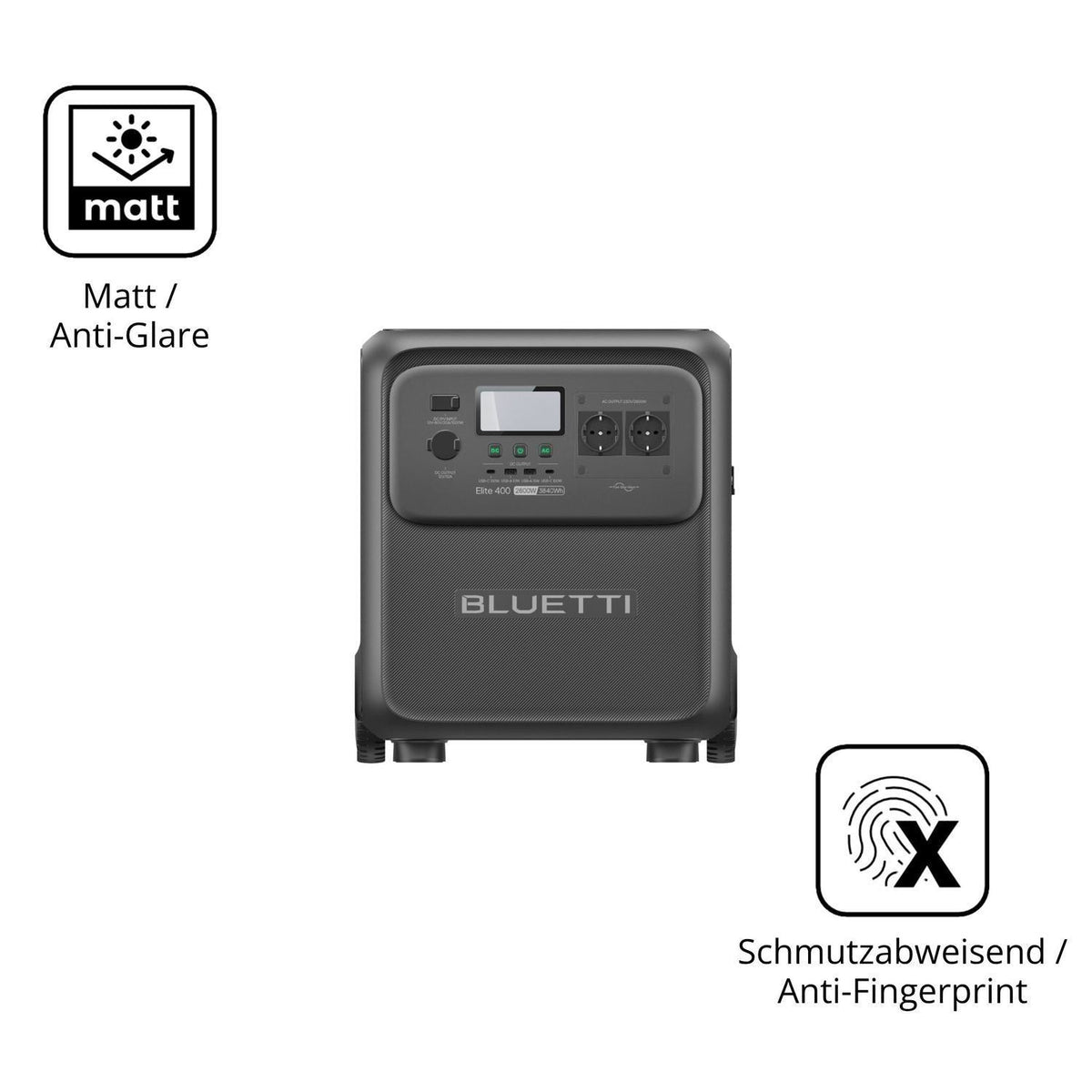 4x Schutzfolie matt für Bluetti Elite 400 Display- (5)