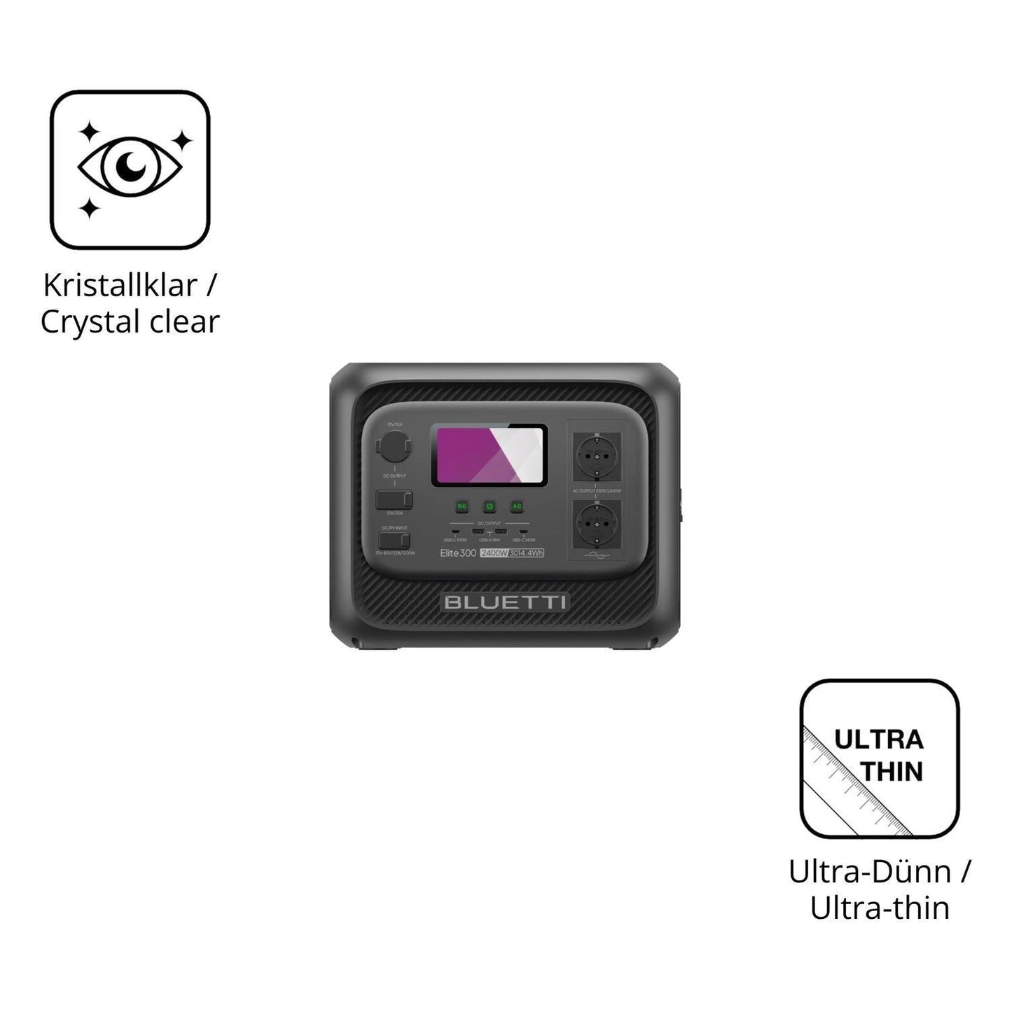 4x Schutzfolie klar für Bluetti Elite 300 Display- (5)