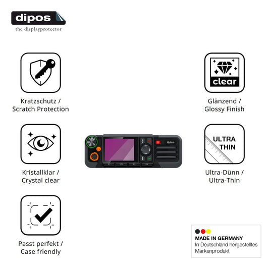 4x Schutzfolie klar für Hytera HM785 Display-Schut (1)
