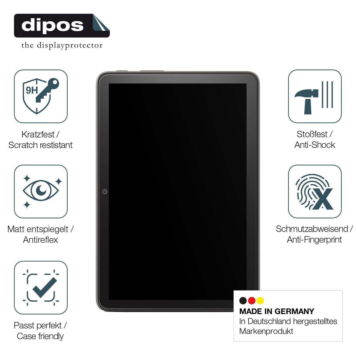 1x 9H Schutzfolie matt für Amazon Fire HD 8 Kids P (7)