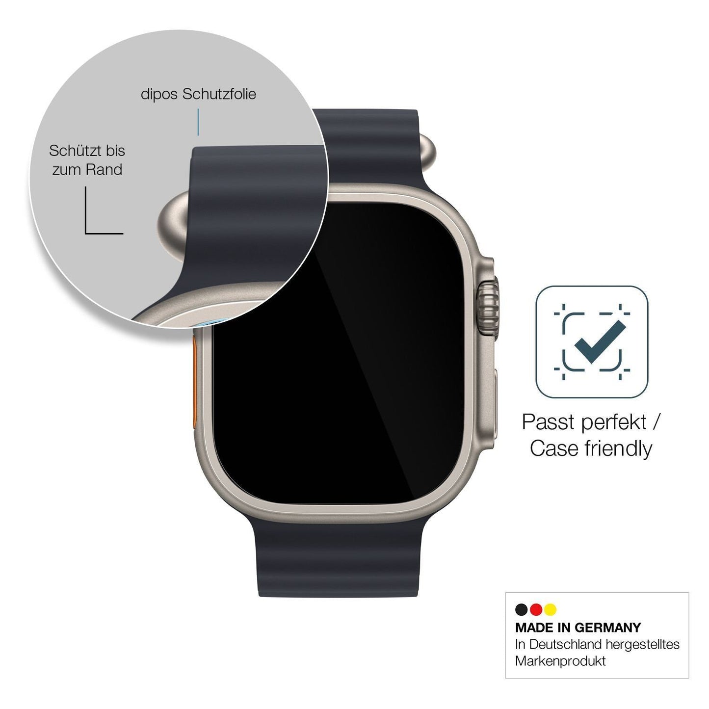2x 9H Schutzfolie für Apple Watch Ultra Panzerfoli (6)