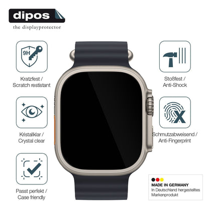 2x 9H Schutzfolie für Apple Watch Ultra Panzerfoli (7)