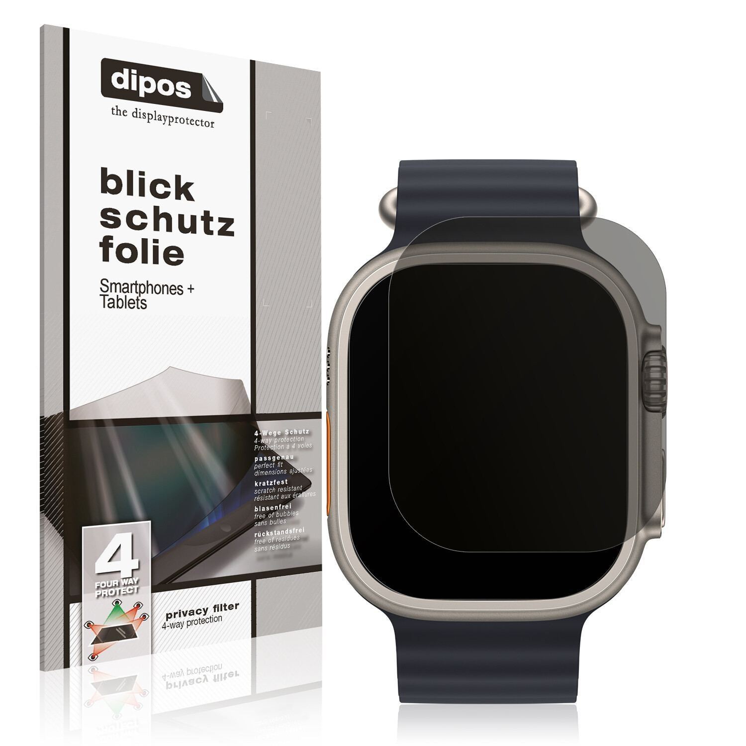 Blickschutzfolie für Apple Watch Ultra matt Schutz (1)