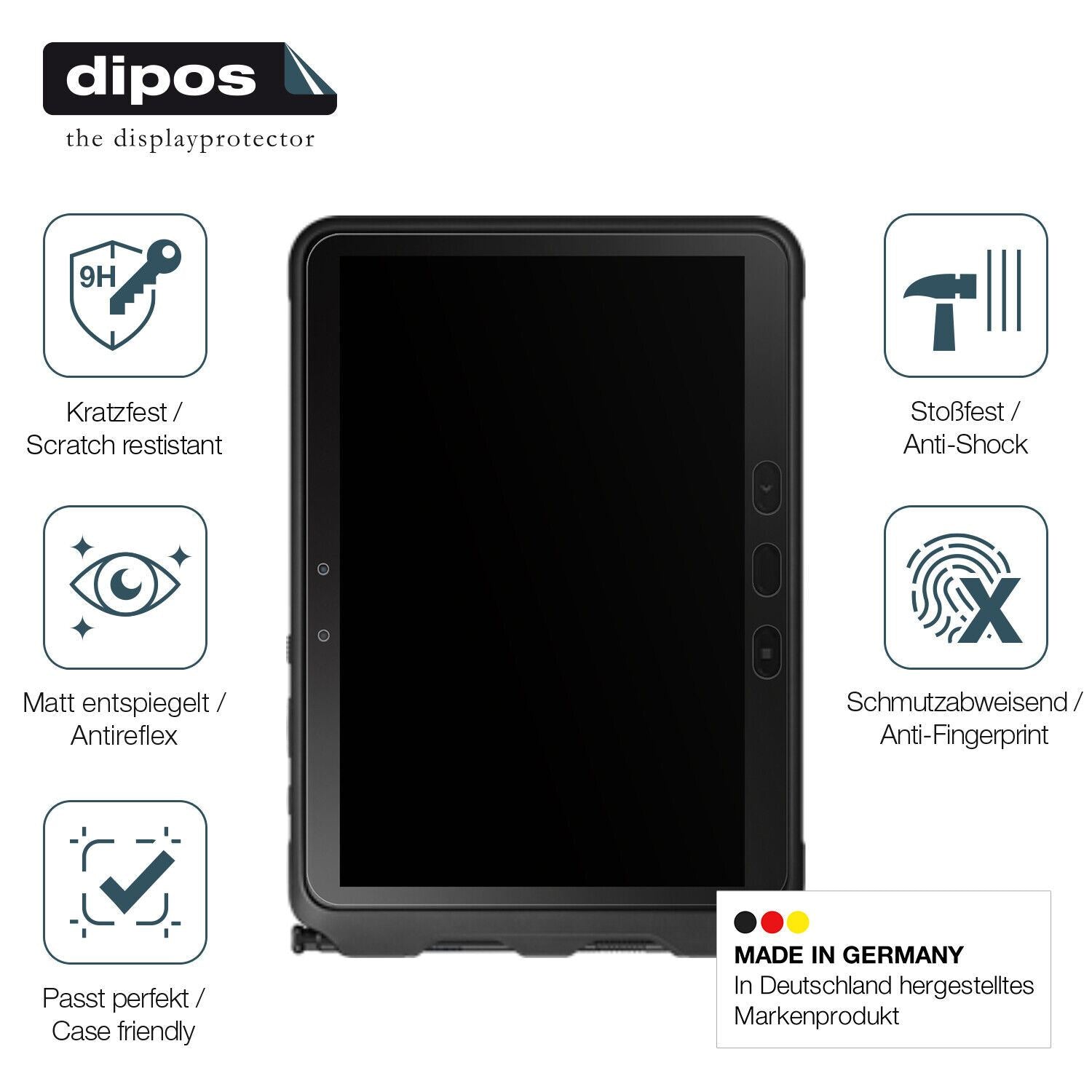 1x 9H Schutzfolie matt für Samsung Galaxy Tab Acti (7)