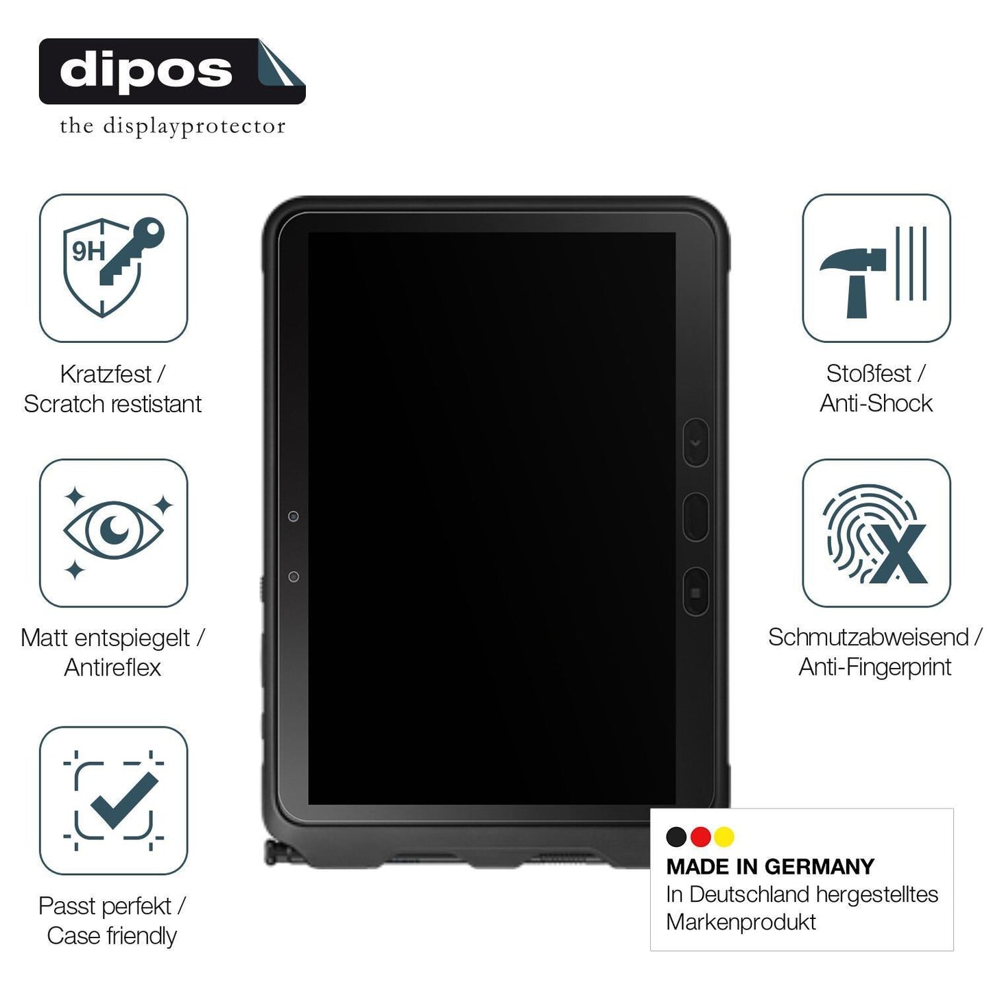 2x 9H Schutzfolie matt für Samsung Galaxy Tab Acti (7)