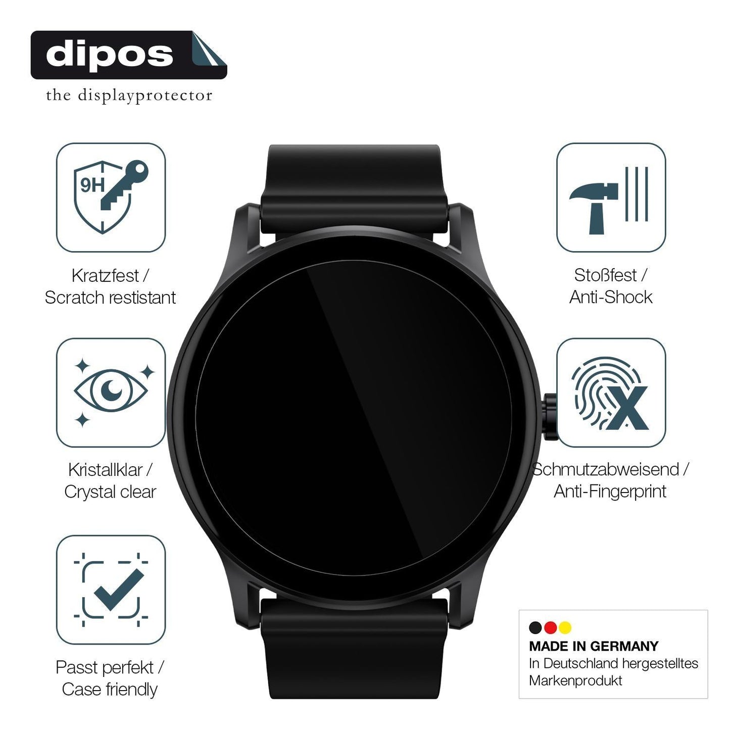 1x 9H Schutzfolie für Haylou GS Smartwatch Panzerf (7)