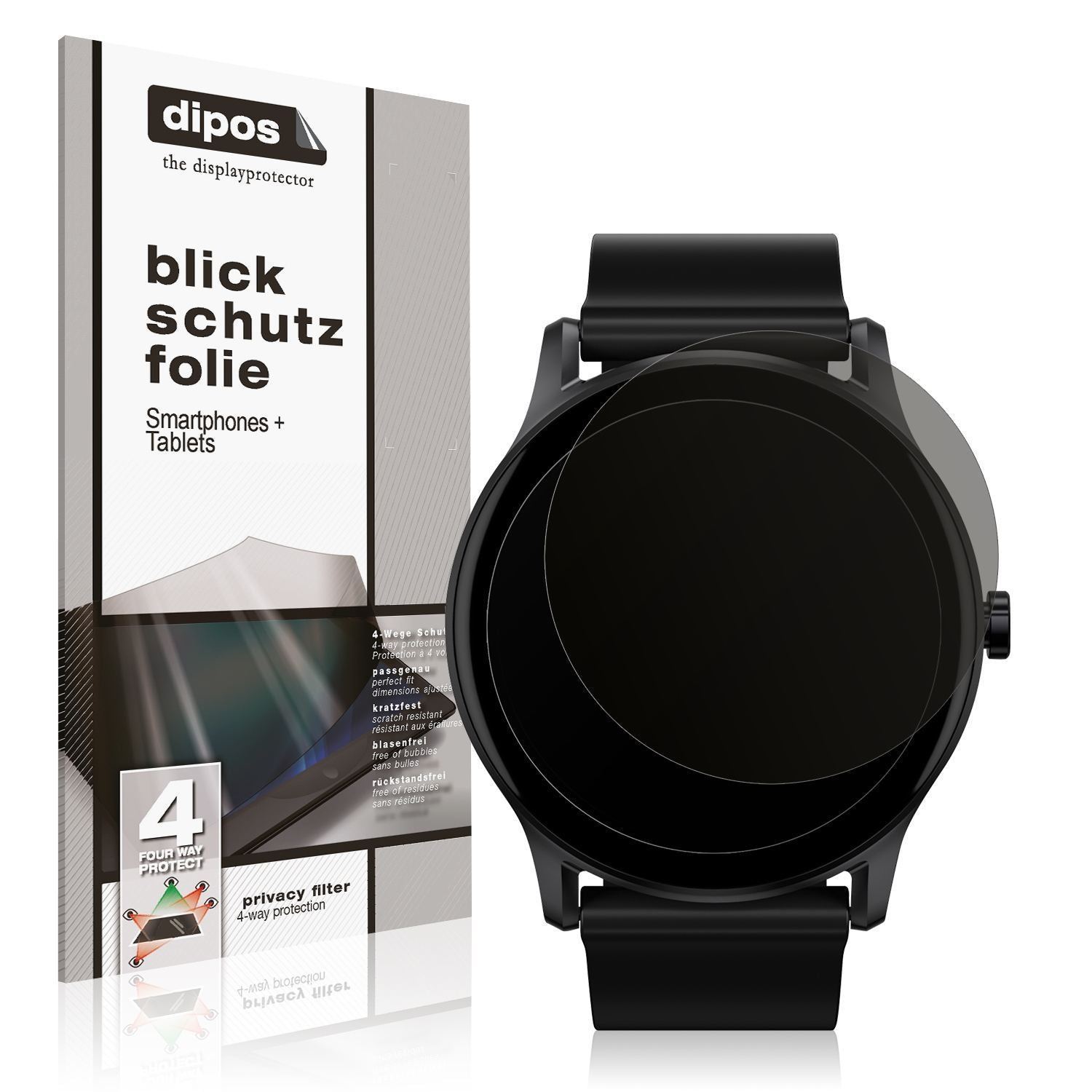 Blickschutzfolie für Haylou GS Smartwatch matt Sch (1)