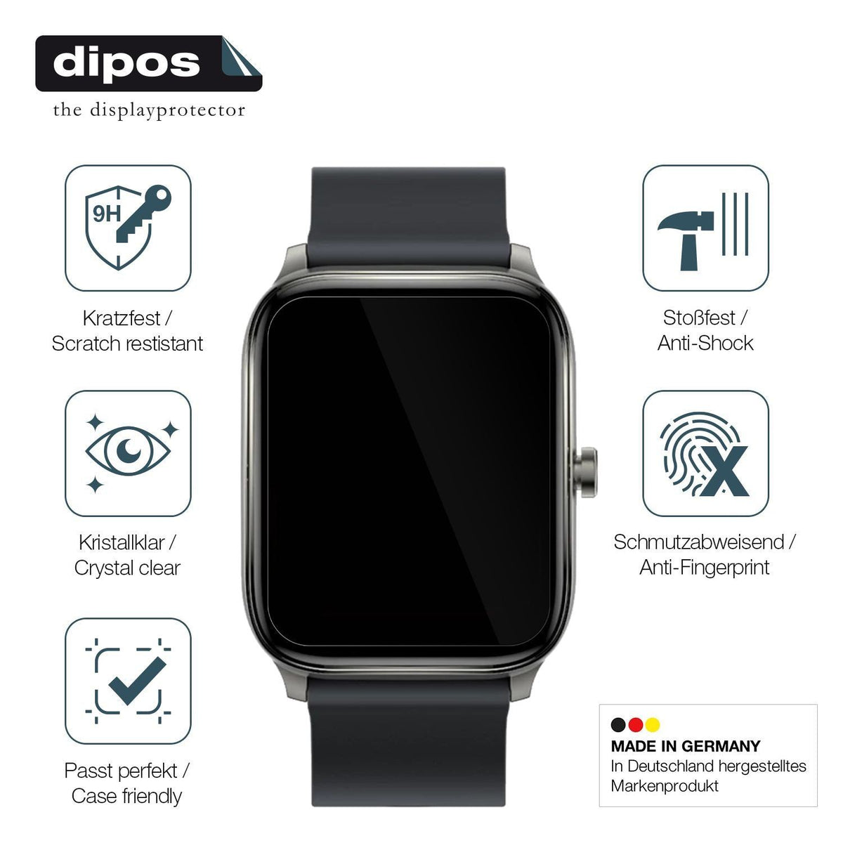 1x 9H Schutzfolie für Haylou GST Smartwatch Panzer (7)