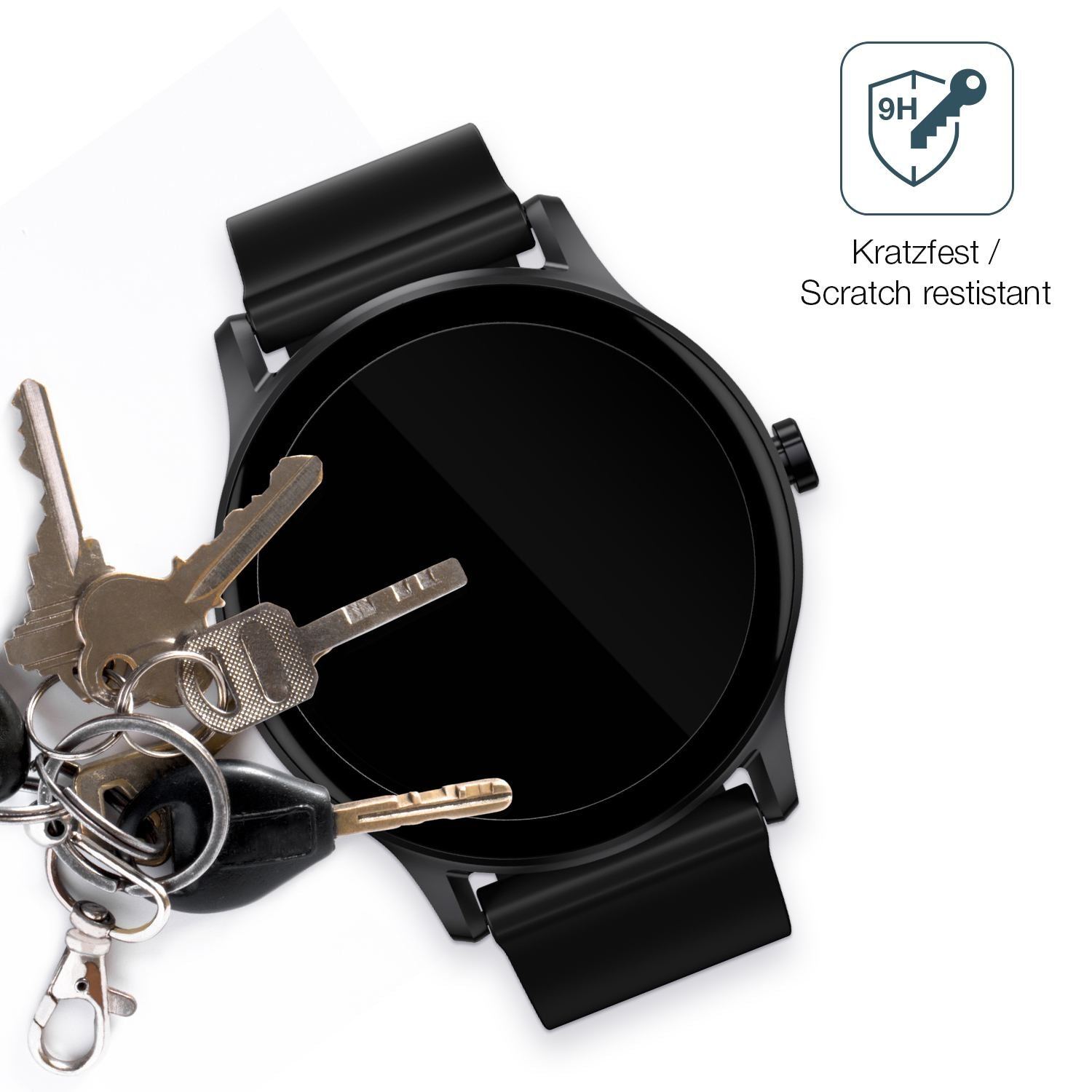 2x 9H Schutzfolie für Haylou GS Smartwatch Panzerf (3)