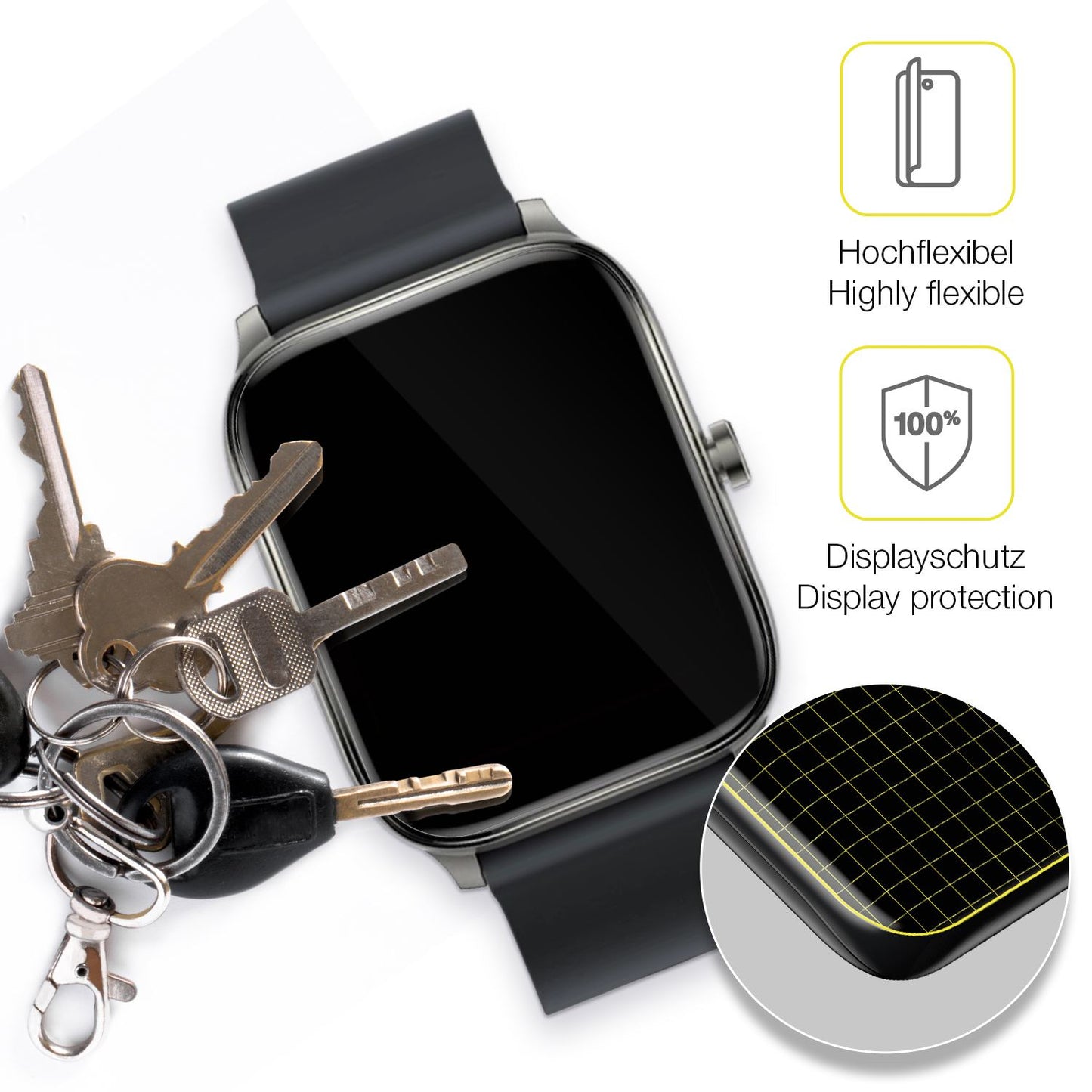 2x 3D Full Cover Schutzfolie für Haylou GST Smartw (3)