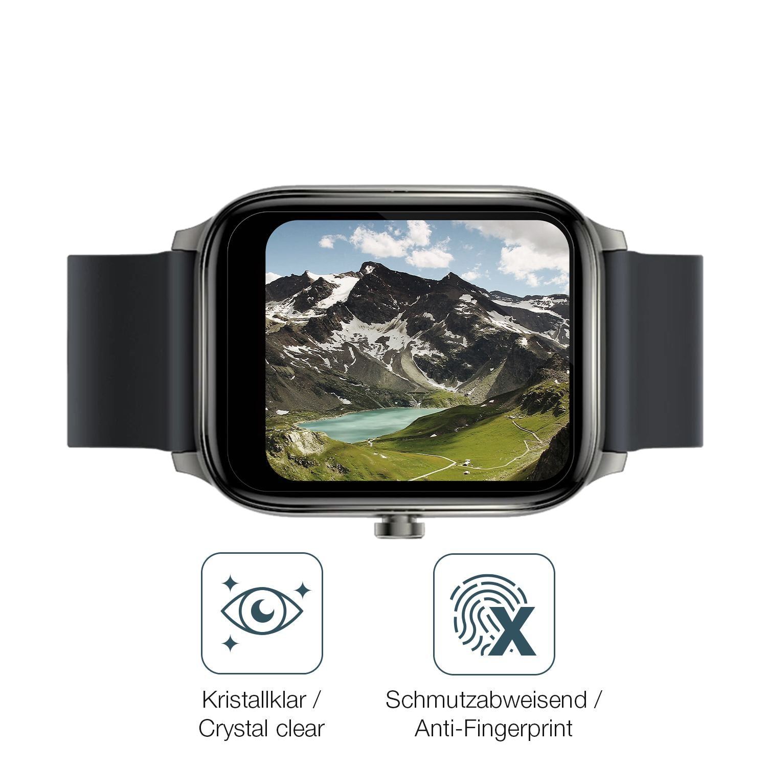 2x 9H Schutzfolie für Haylou GST Smartwatch Panzer (5)