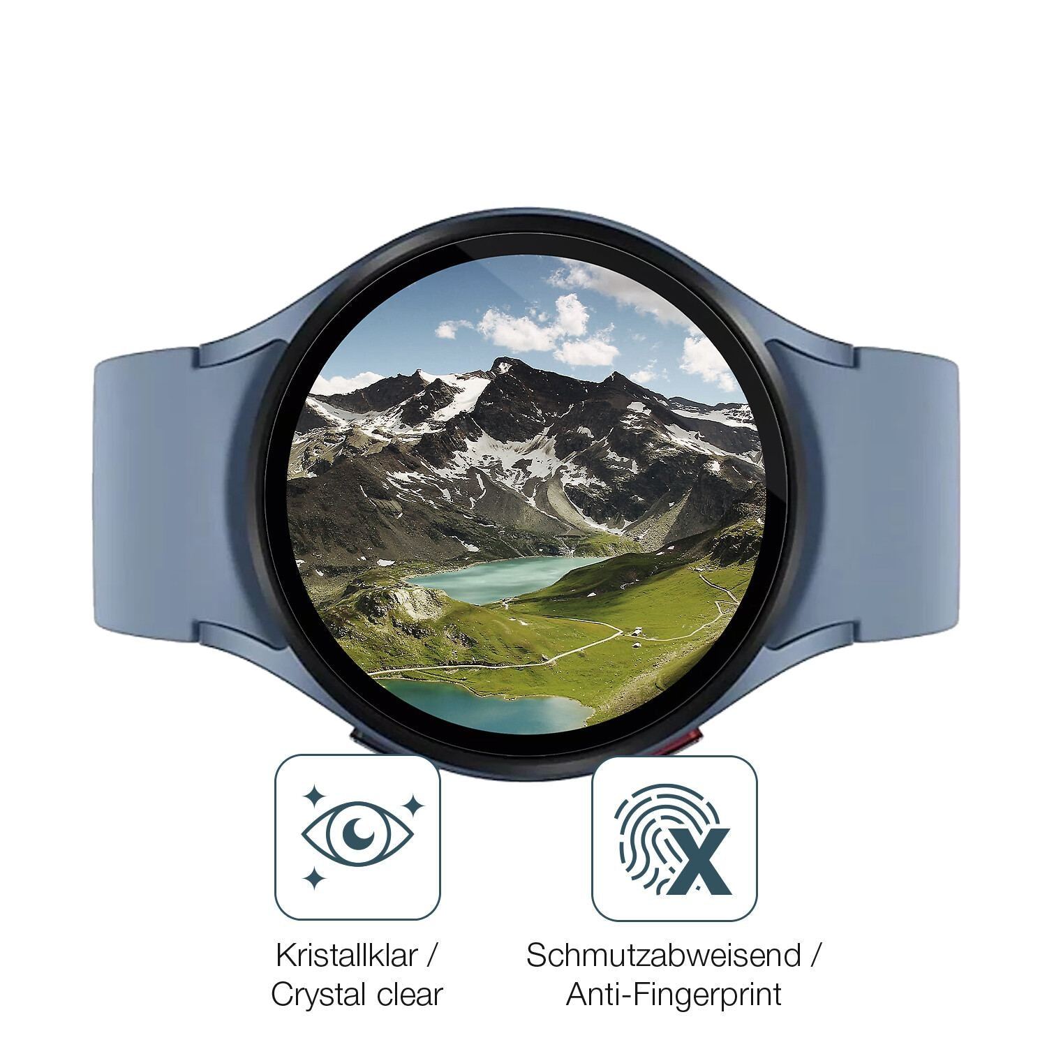 2x 9H Schutzfolie für Samsung Galaxy Watch 5 (44mm (5)