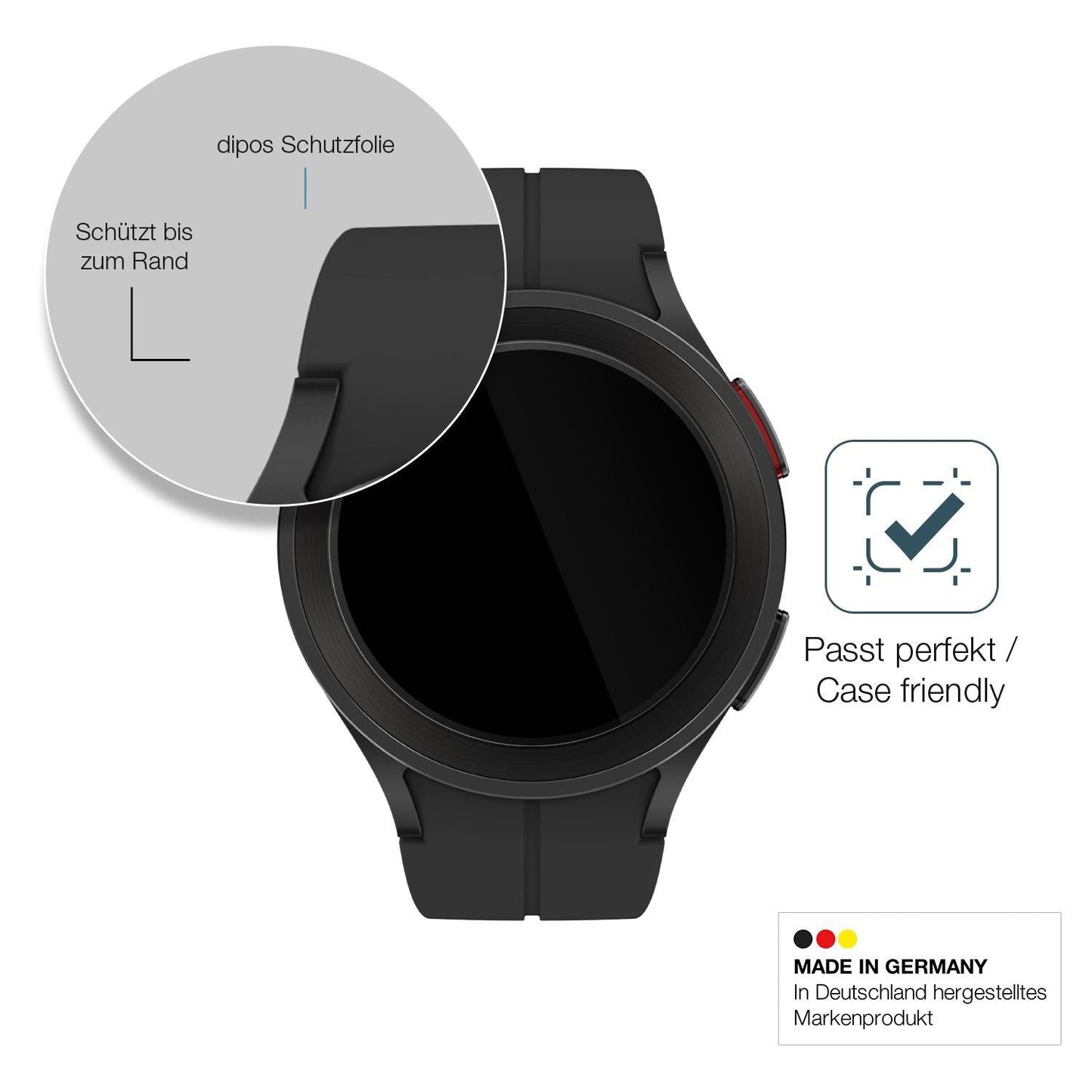 1x 9H Schutzfolie für Samsung Galaxy Watch 5 Pro L (6)